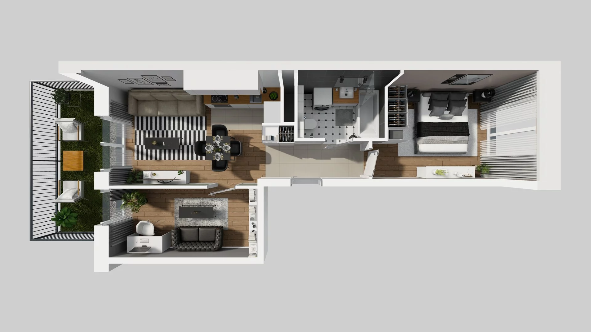 3 pokoje, mieszkanie 48,58 m², parter, oferta nr G/15, Apartamenty Park Matecznego bud. F i G, Kraków, Podgórze, Mateczny, ul. Rydlówka / Nowoorawska