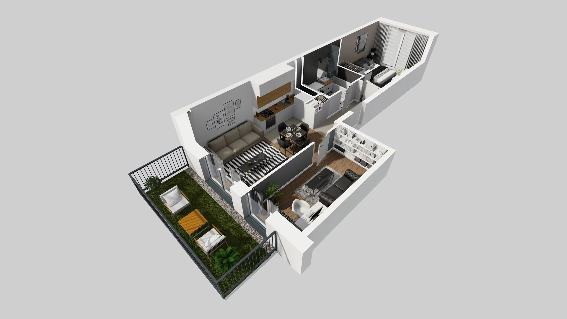 3 pokoje, mieszkanie 48,58 m², parter, oferta nr G/15, Apartamenty Park Matecznego bud. F i G, Kraków, Podgórze, Mateczny, ul. Rydlówka / Nowoorawska