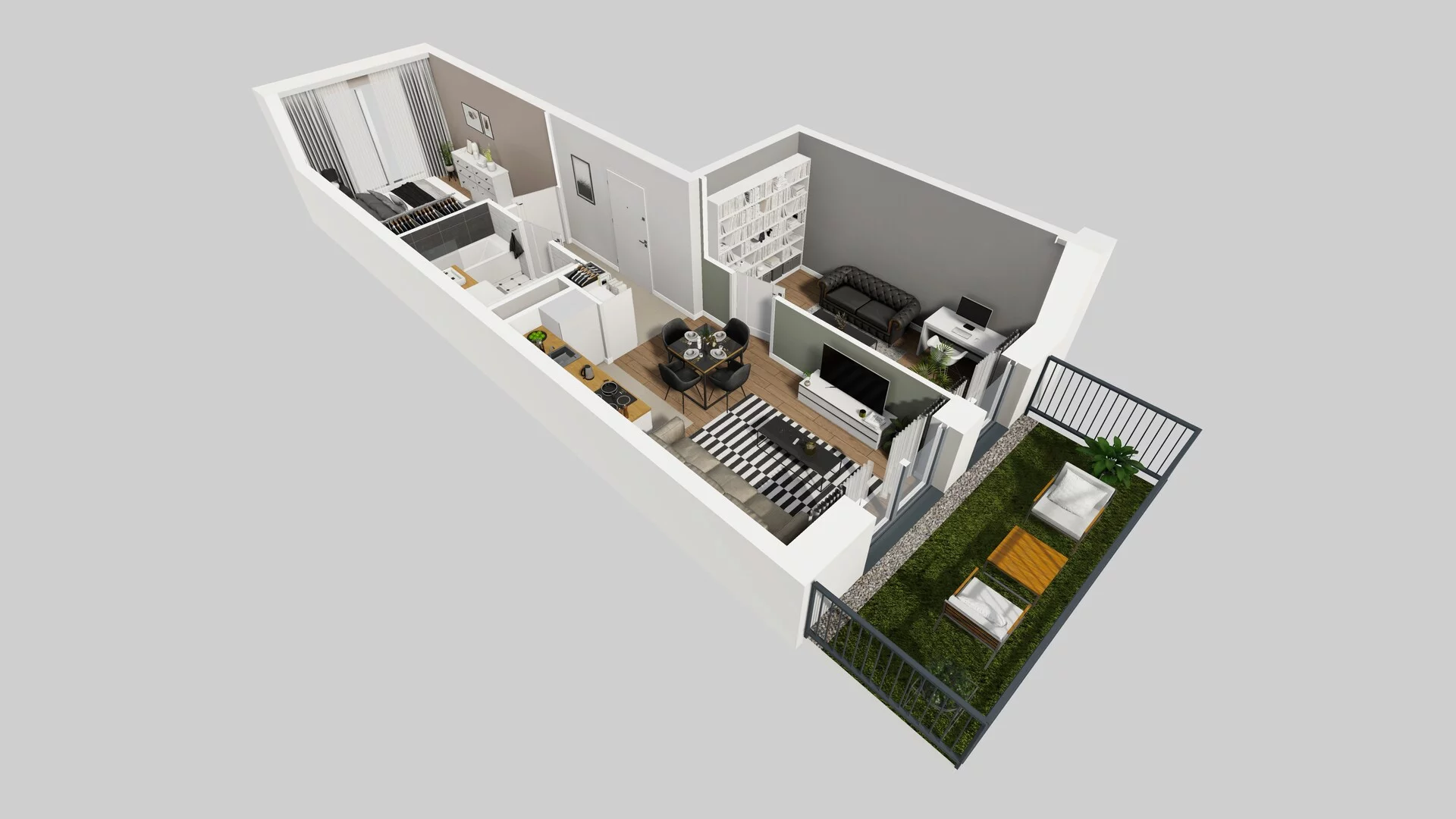 3 pokoje, mieszkanie 48,58 m², parter, oferta nr G/15, Apartamenty Park Matecznego bud. F i G, Kraków, Podgórze, Mateczny, ul. Rydlówka / Nowoorawska