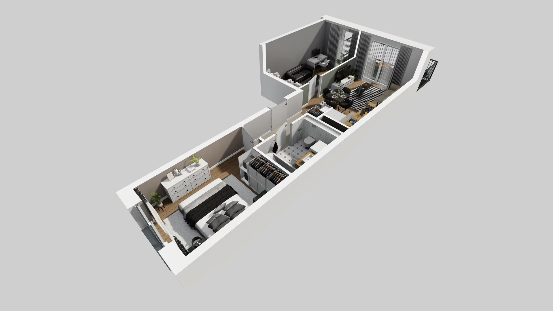 3 pokoje, mieszkanie 48,58 m², parter, oferta nr G/15, Apartamenty Park Matecznego bud. F i G, Kraków, Podgórze, Mateczny, ul. Rydlówka / Nowoorawska