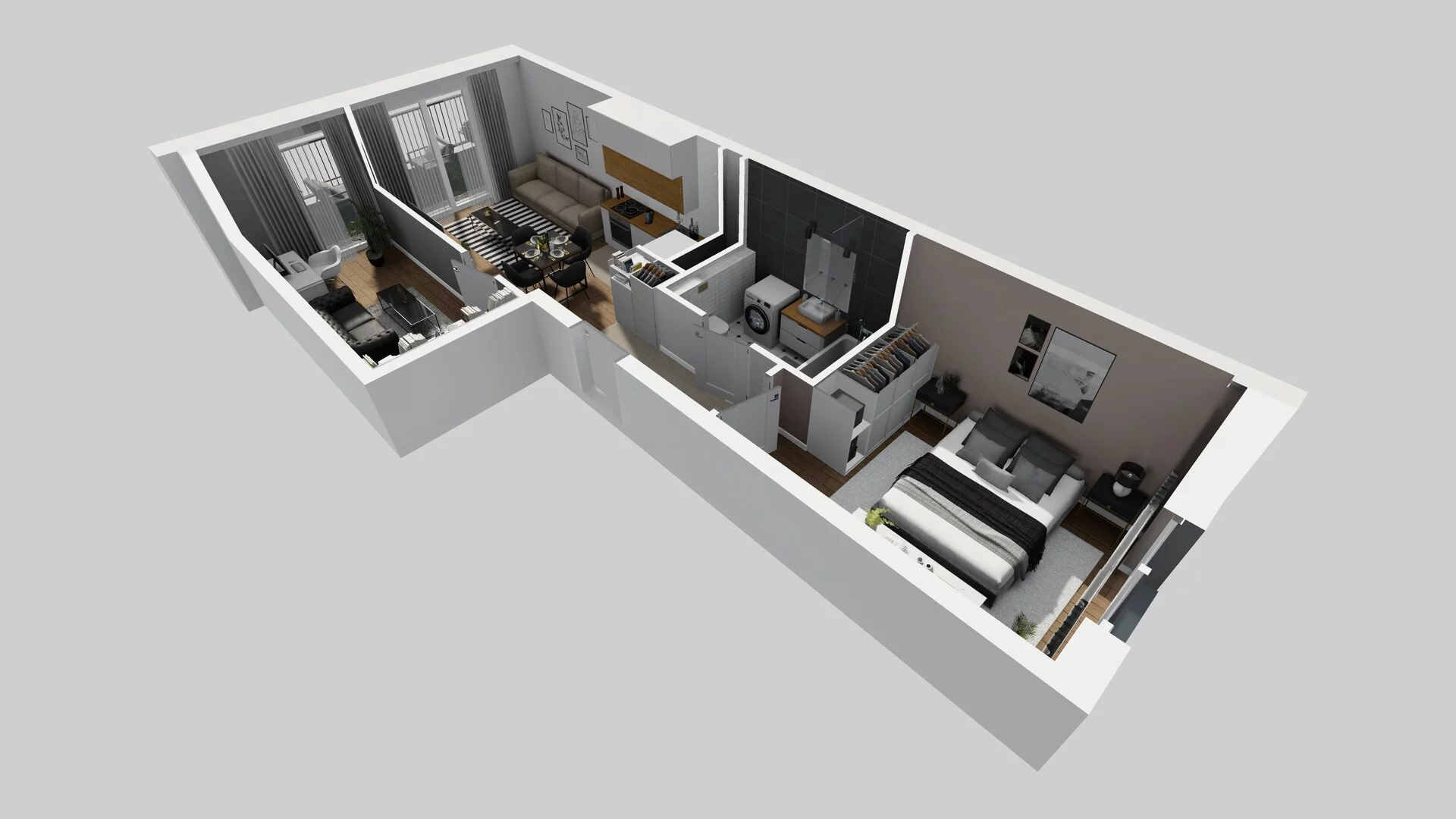 3 pokoje, mieszkanie 48,58 m², parter, oferta nr G/15, Apartamenty Park Matecznego bud. F i G, Kraków, Podgórze, Mateczny, ul. Rydlówka / Nowoorawska