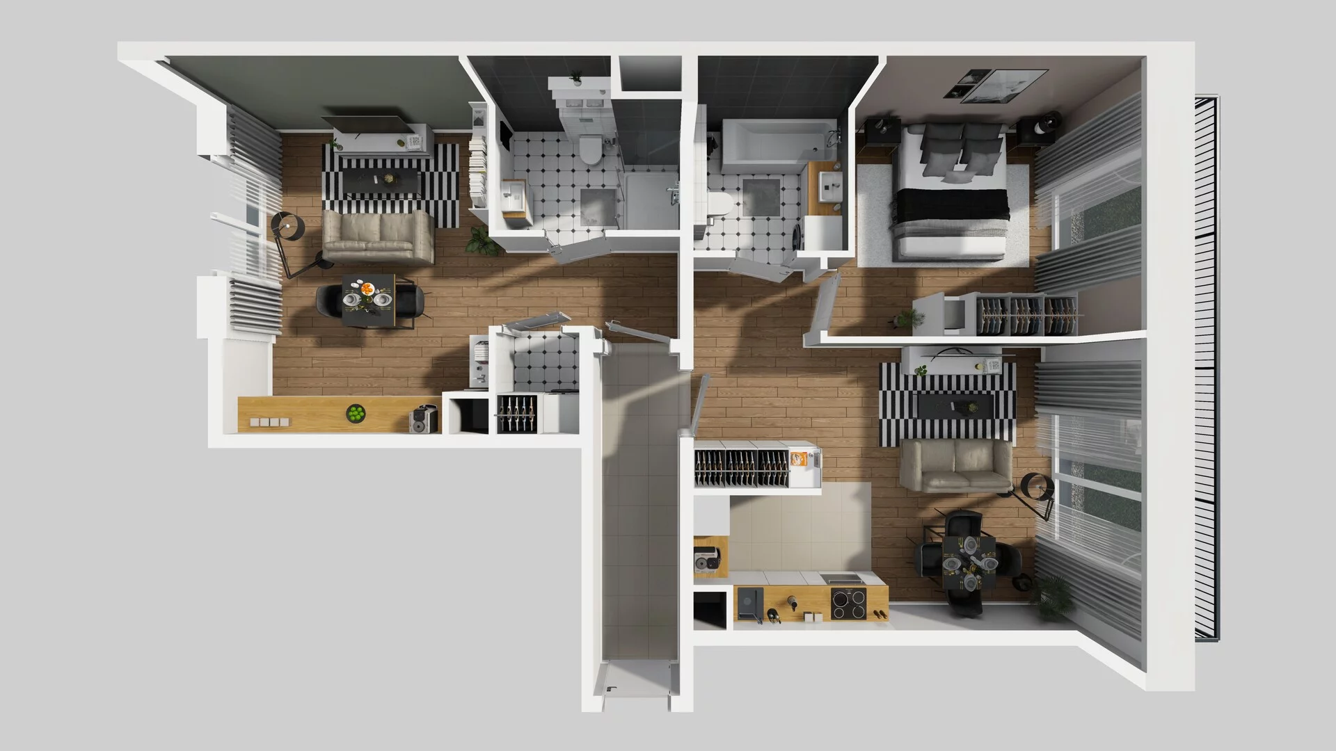 3 pokoje, apartament 79,77 m², parter, oferta nr G/16, Apartamenty Park Matecznego bud. F i G, Kraków, Podgórze, Mateczny, ul. Rydlówka / Nowoorawska