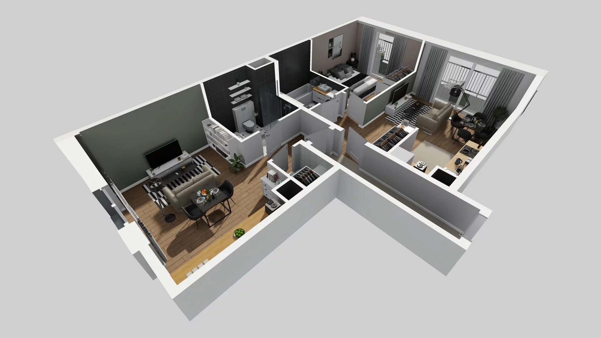 3 pokoje, apartament 79,77 m², parter, oferta nr G/16, Apartamenty Park Matecznego bud. F i G, Kraków, Podgórze, Mateczny, ul. Rydlówka / Nowoorawska