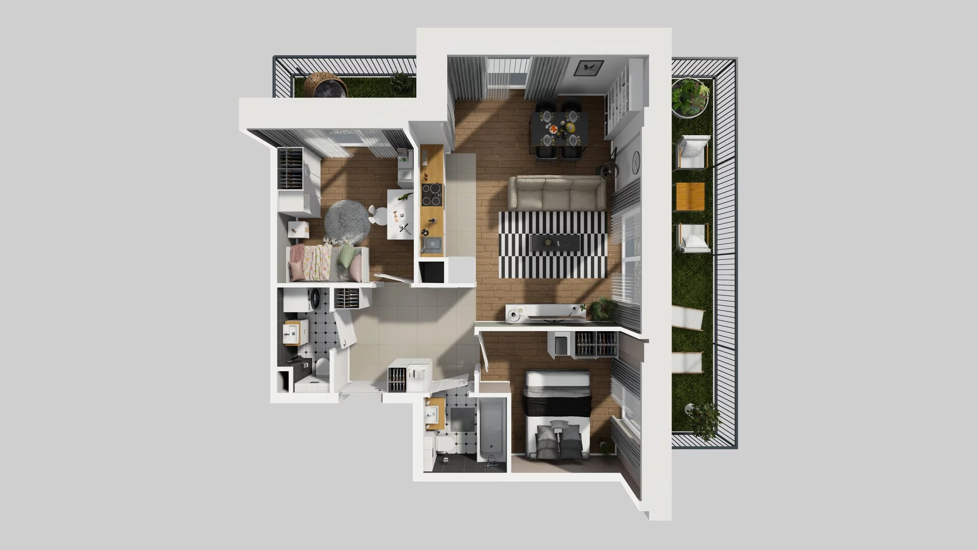 3 pokoje, apartament 59,95 m², parter, oferta nr G/17, Apartamenty Park Matecznego bud. F i G, Kraków, Podgórze, Mateczny, ul. Rydlówka / Nowoorawska