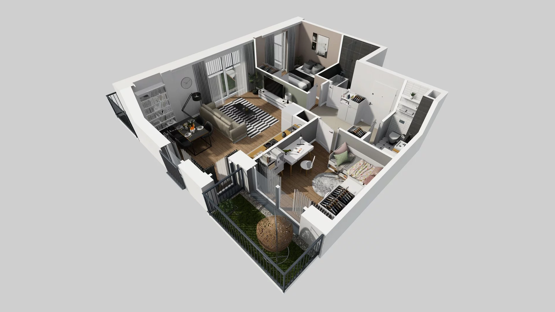 3 pokoje, apartament 59,95 m², parter, oferta nr G/17, Apartamenty Park Matecznego bud. F i G, Kraków, Podgórze, Mateczny, ul. Rydlówka / Nowoorawska