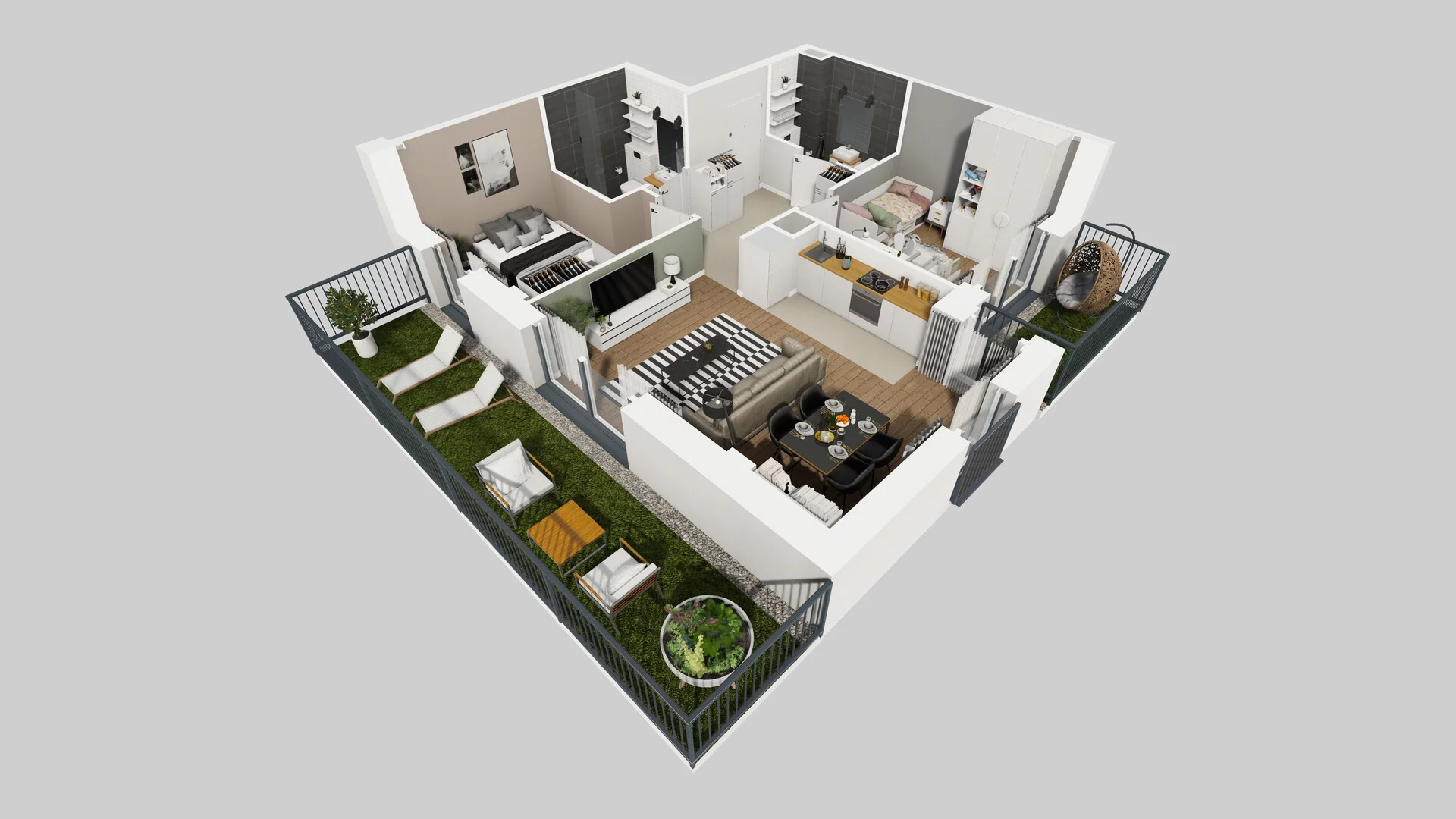3 pokoje, apartament 59,95 m², parter, oferta nr G/17, Apartamenty Park Matecznego bud. F i G, Kraków, Podgórze, Mateczny, ul. Rydlówka / Nowoorawska