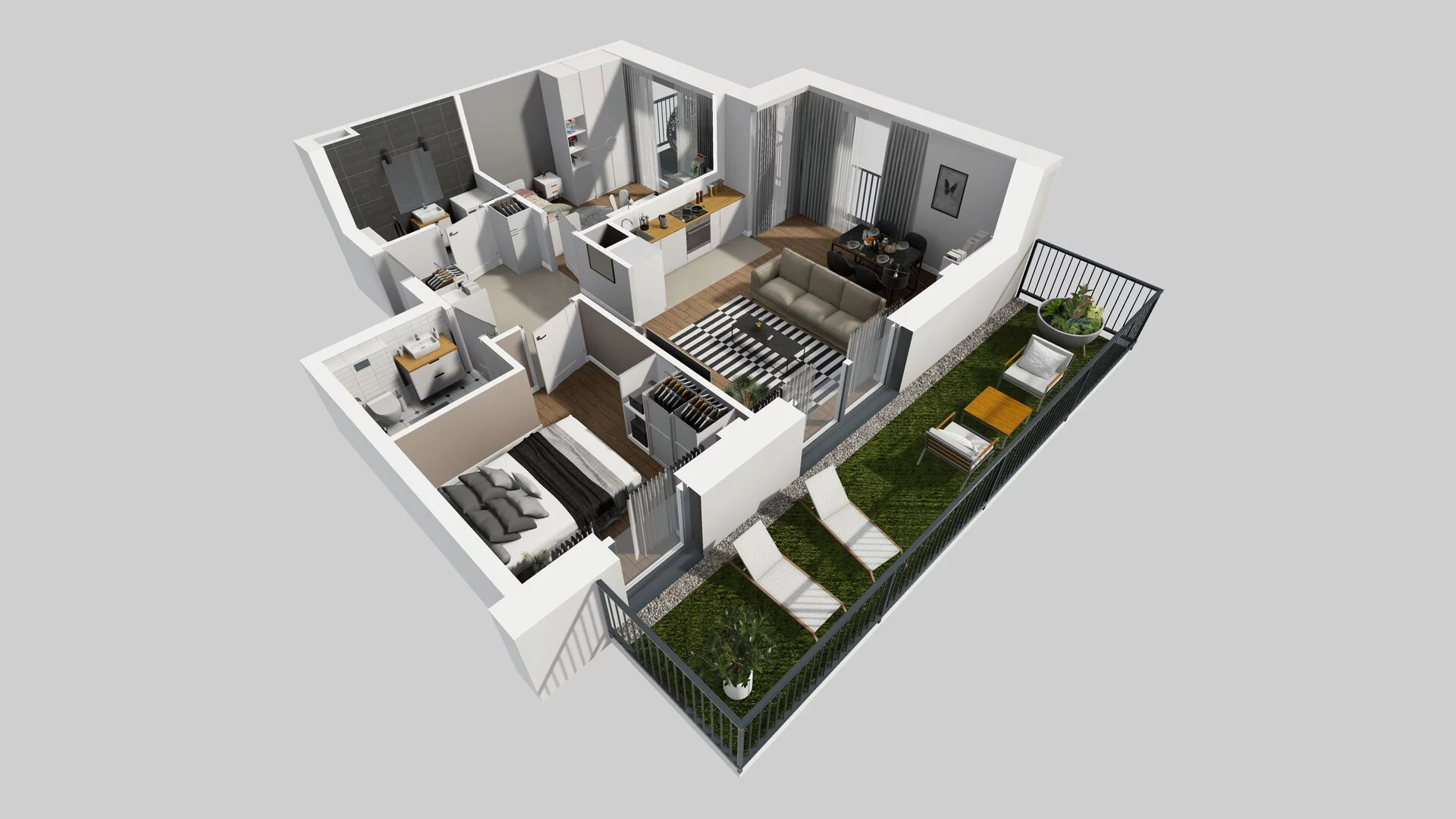 3 pokoje, apartament 59,95 m², parter, oferta nr G/17, Apartamenty Park Matecznego bud. F i G, Kraków, Podgórze, Mateczny, ul. Rydlówka / Nowoorawska