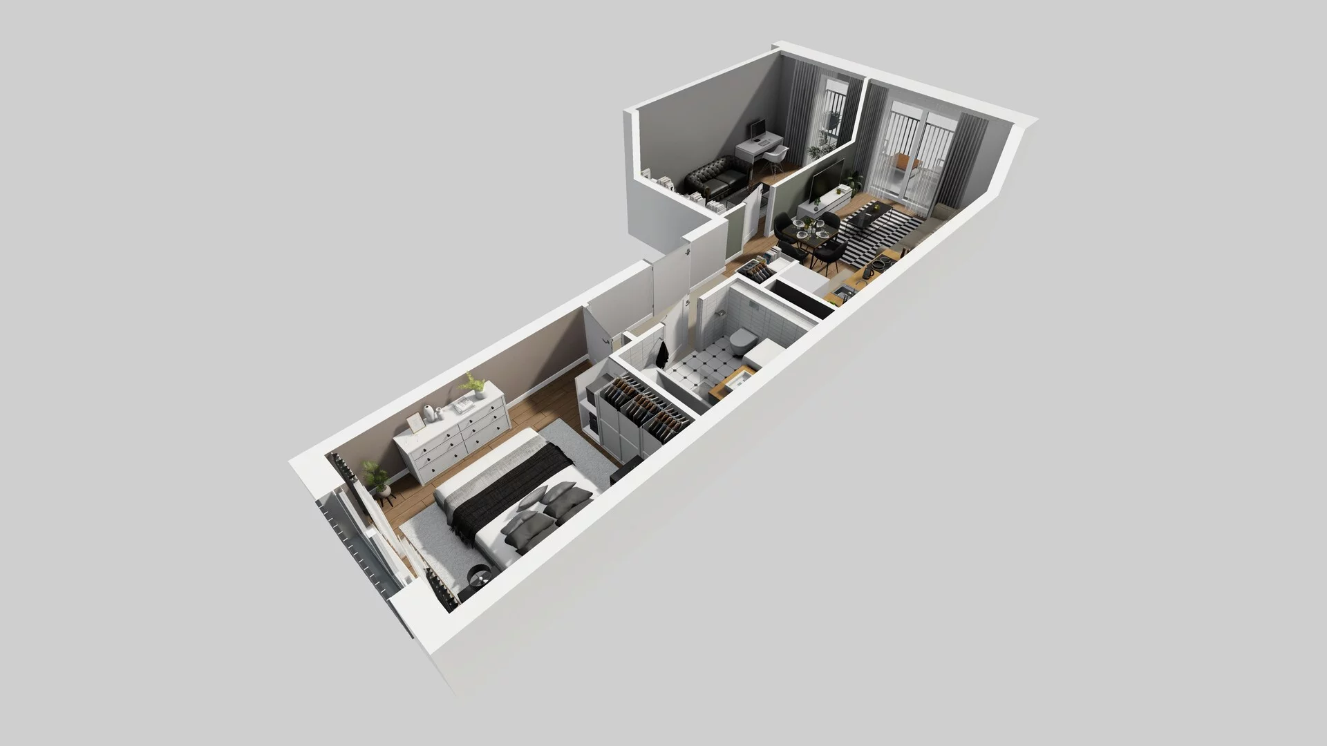 3 pokoje, apartament 49,92 m², piętro 1, oferta nr G/18, Apartamenty Park Matecznego bud. F i G, Kraków, Podgórze, Mateczny, ul. Rydlówka / Nowoorawska
