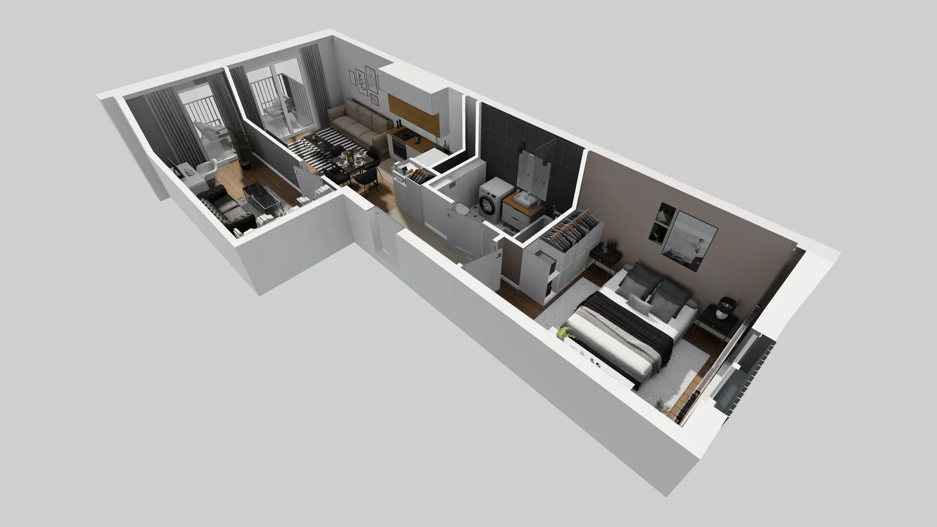 3 pokoje, apartament 49,92 m², piętro 1, oferta nr G/18, Apartamenty Park Matecznego bud. F i G, Kraków, Podgórze, Mateczny, ul. Rydlówka / Nowoorawska