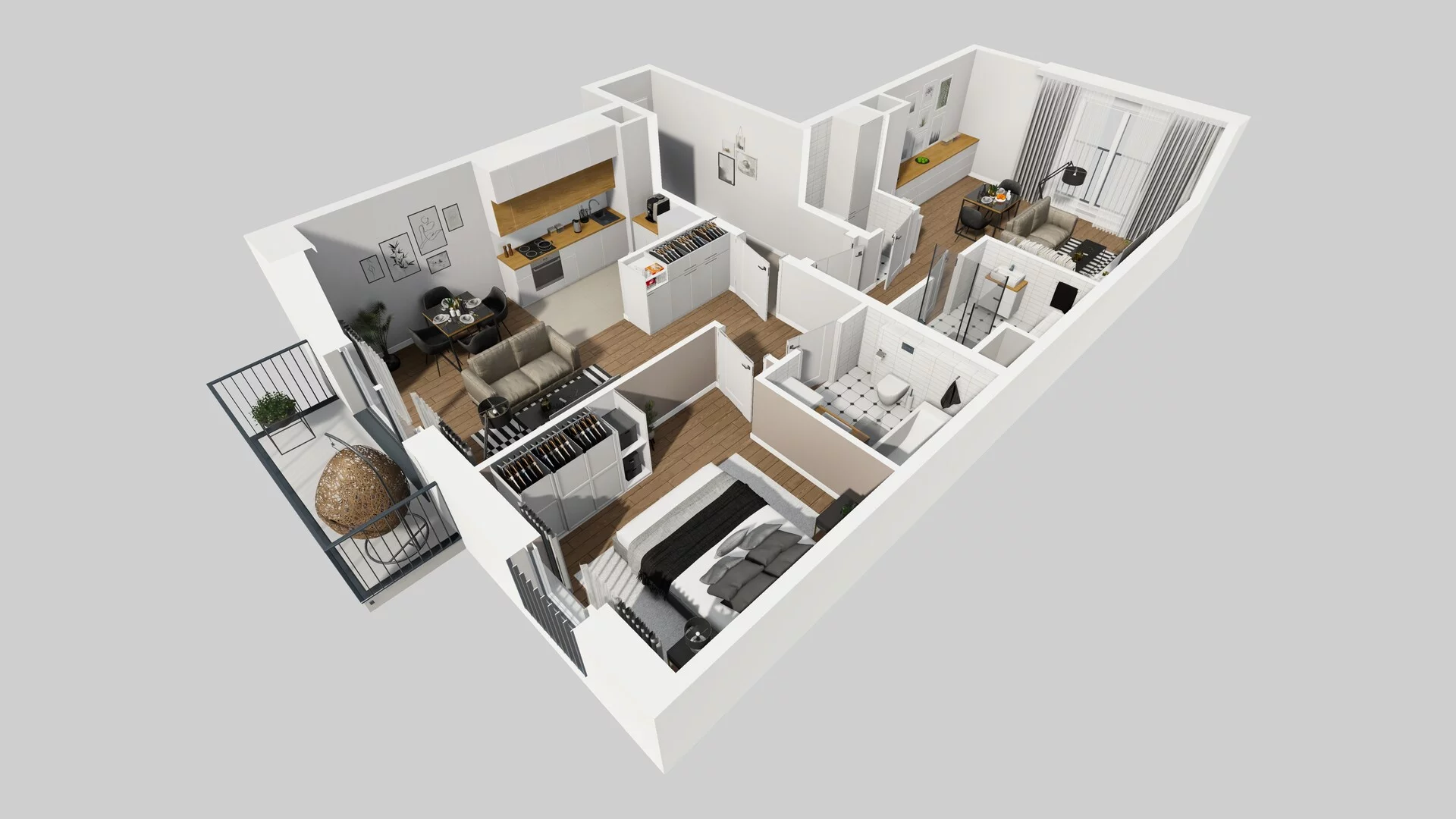 3 pokoje, apartament 81,16 m², piętro 3, oferta nr G/25, Apartamenty Park Matecznego bud. F i G, Kraków, Podgórze, Mateczny, ul. Rydlówka / Nowoorawska