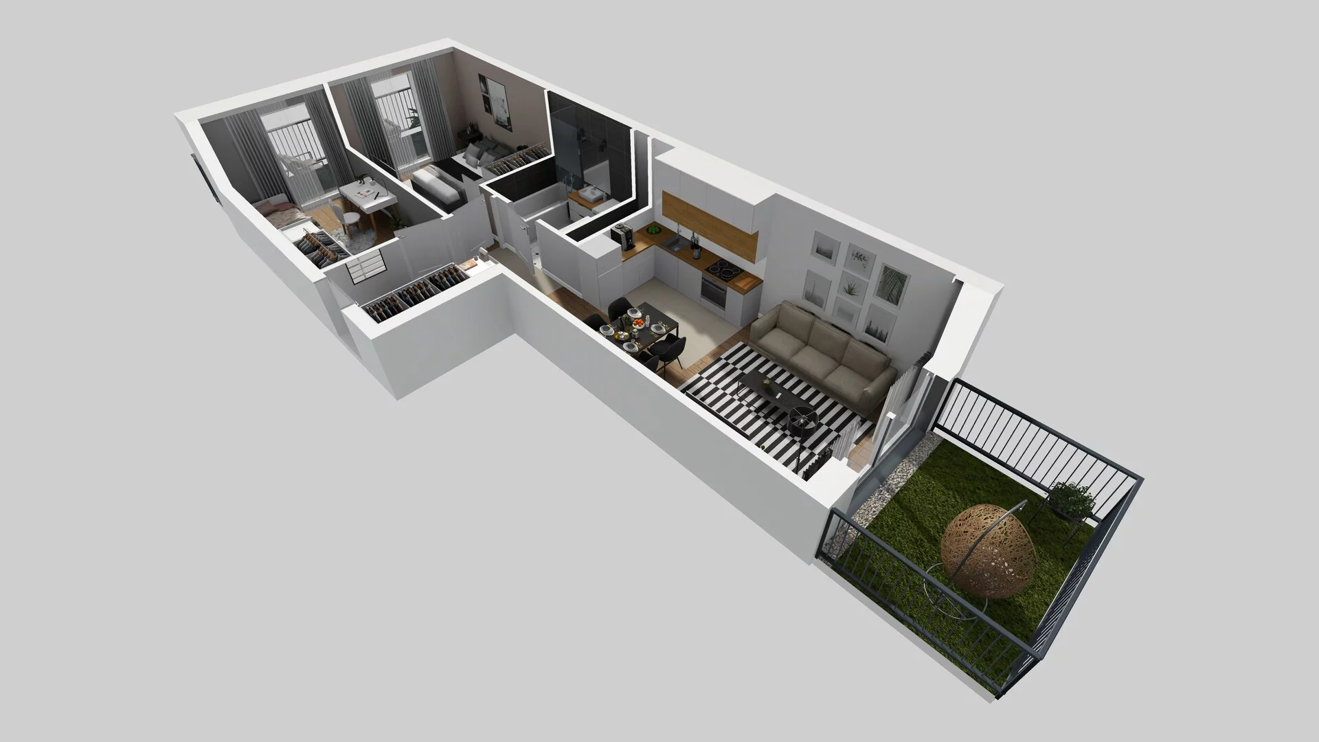 3 pokoje, apartament 53,27 m², parter, oferta nr G/30, Apartamenty Park Matecznego bud. F i G, Kraków, Podgórze, Mateczny, ul. Rydlówka / Nowoorawska