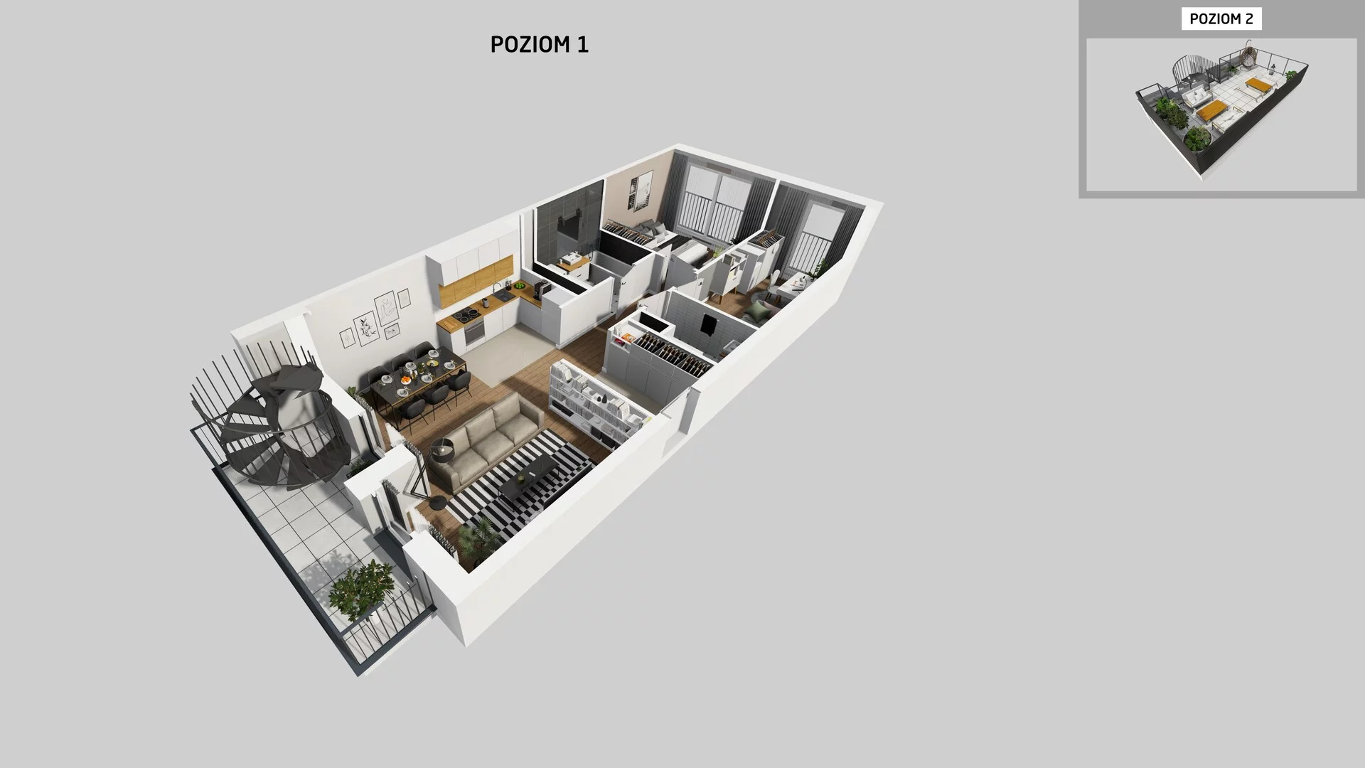 3 pokoje, apartament 65,80 m², piętro 4, oferta nr G/45, Apartamenty Park Matecznego bud. F i G, Kraków, Podgórze, Mateczny, ul. Rydlówka / Nowoorawska