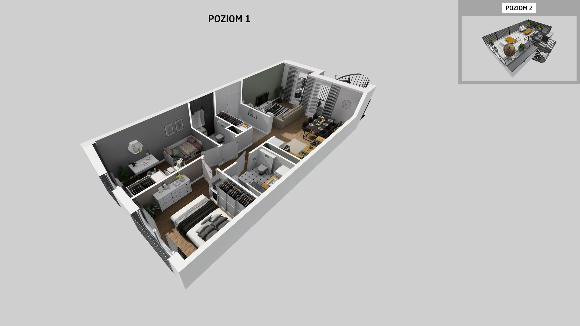 3 pokoje, apartament 65,80 m², piętro 4, oferta nr G/45, Apartamenty Park Matecznego bud. F i G, Kraków, Podgórze, Mateczny, ul. Rydlówka / Nowoorawska