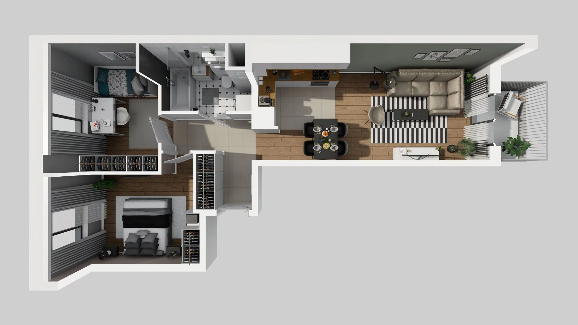 3 pokoje, mieszkanie 56,05 m², piętro 1, oferta nr A/48, Osiedle Rapsodia, Wrocław, Karłowice-Różanka, Różanka, ul. Wołowska 5