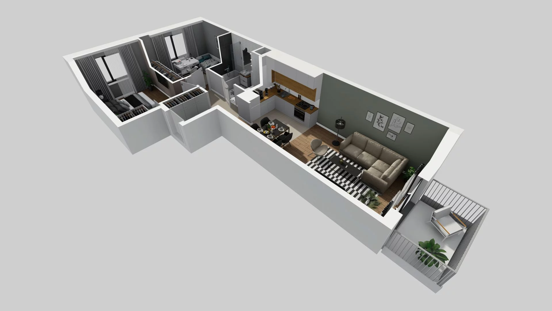 3 pokoje, mieszkanie 56,05 m², piętro 1, oferta nr A/48, Osiedle Rapsodia, Wrocław, Karłowice-Różanka, Różanka, ul. Wołowska 5