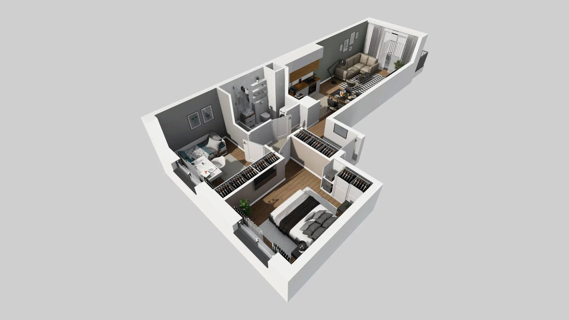3 pokoje, mieszkanie 56,05 m², piętro 1, oferta nr A/48, Osiedle Rapsodia, Wrocław, Karłowice-Różanka, Różanka, ul. Wołowska 5