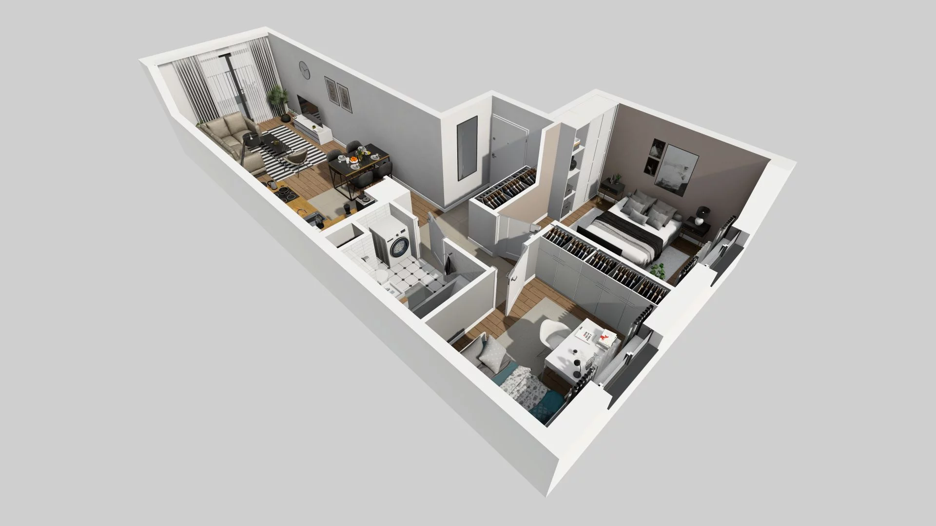 3 pokoje, mieszkanie 56,05 m², piętro 1, oferta nr A/48, Osiedle Rapsodia, Wrocław, Karłowice-Różanka, Różanka, ul. Wołowska 5