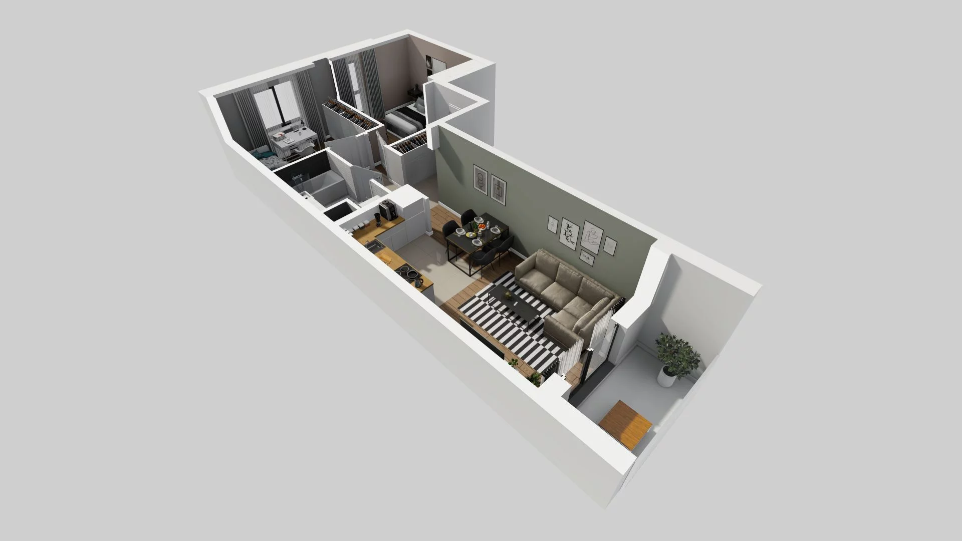 3 pokoje, mieszkanie 51,67 m², piętro 2, oferta nr A/85, Osiedle Rapsodia, Wrocław, Karłowice-Różanka, Różanka, ul. Wołowska 5