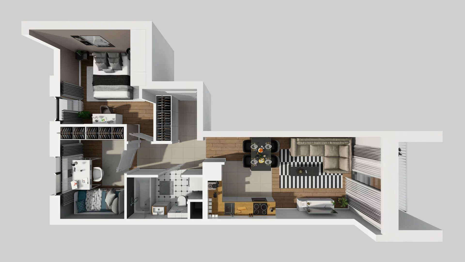 3 pokoje, mieszkanie 51,67 m², piętro 4, oferta nr A/101, Osiedle Rapsodia, Wrocław, Karłowice-Różanka, Różanka, ul. Wołowska 5