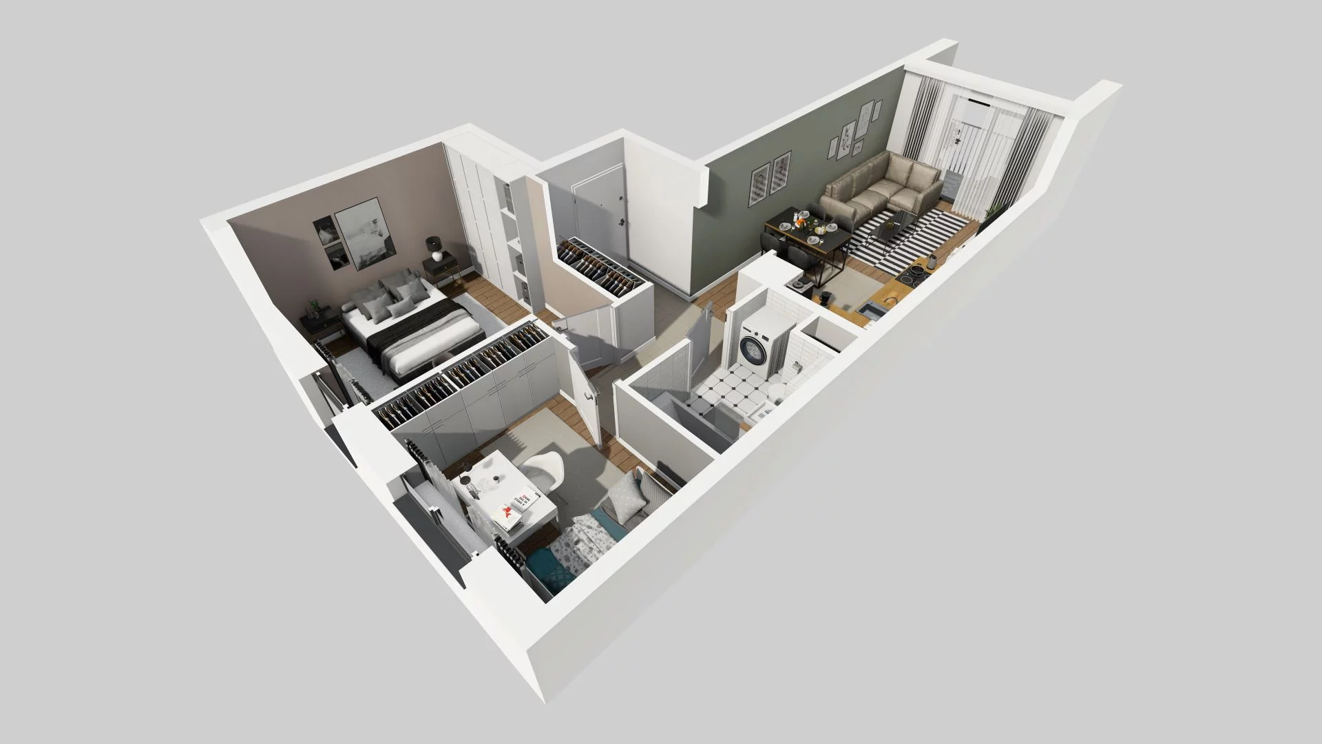 3 pokoje, mieszkanie 51,67 m², piętro 4, oferta nr A/101, Osiedle Rapsodia, Wrocław, Karłowice-Różanka, Różanka, ul. Wołowska 5