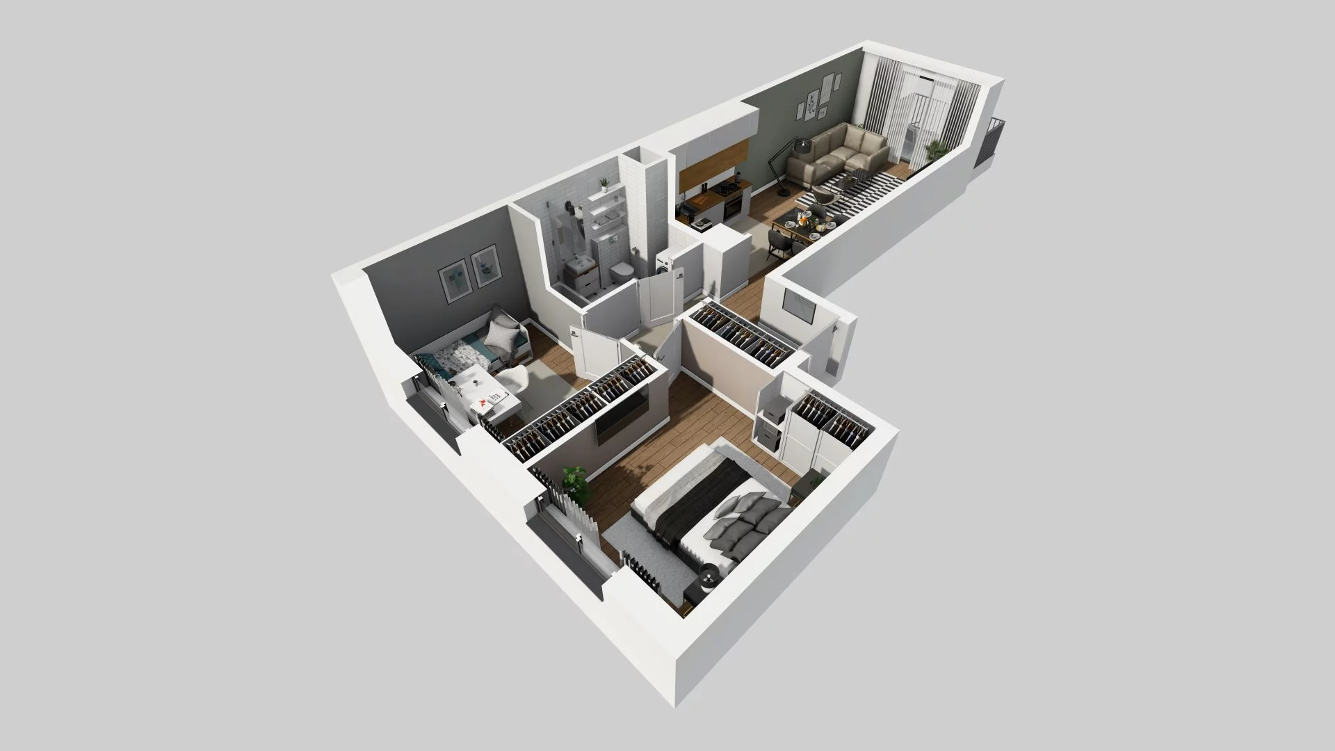 3 pokoje, mieszkanie 56,05 m², piętro 2, oferta nr A/119, Osiedle Rapsodia, Wrocław, Karłowice-Różanka, Różanka, ul. Wołowska 5