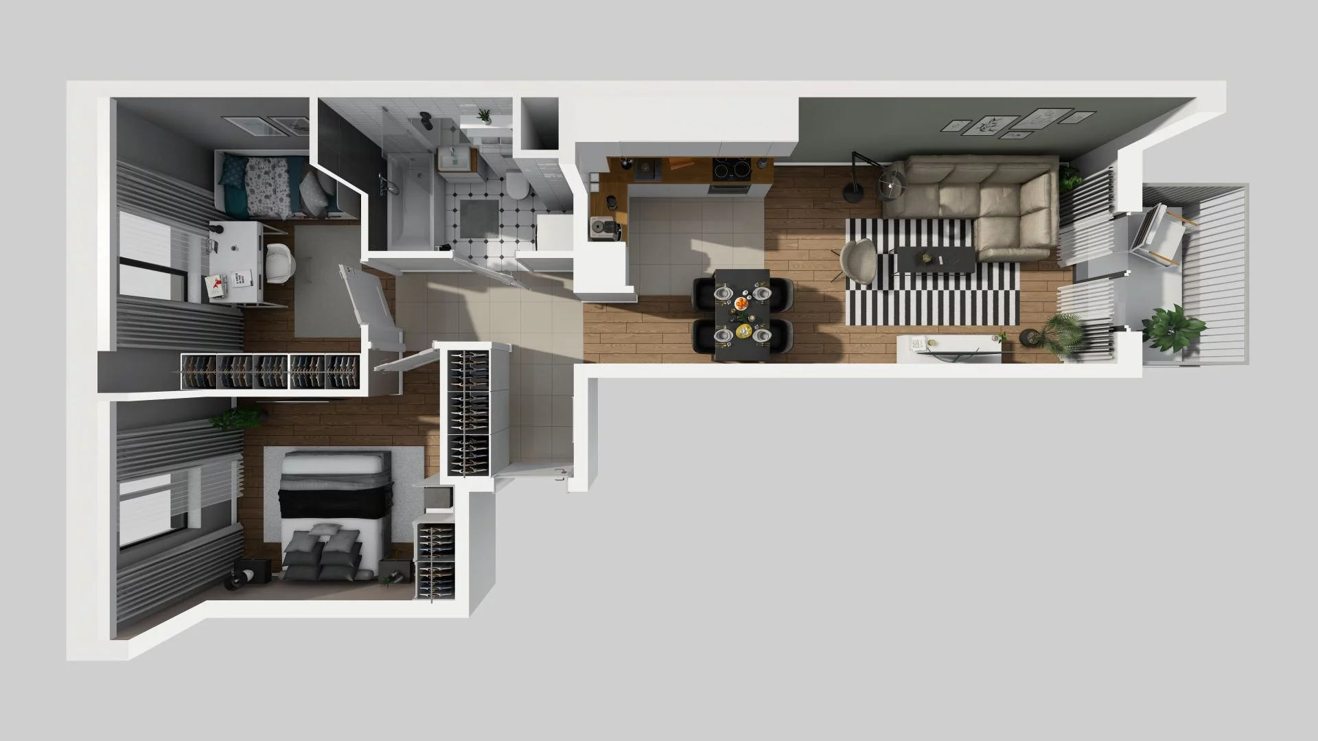3 pokoje, mieszkanie 56,05 m², piętro 4, oferta nr A/127, Osiedle Rapsodia, Wrocław, Karłowice-Różanka, Różanka, ul. Wołowska 5