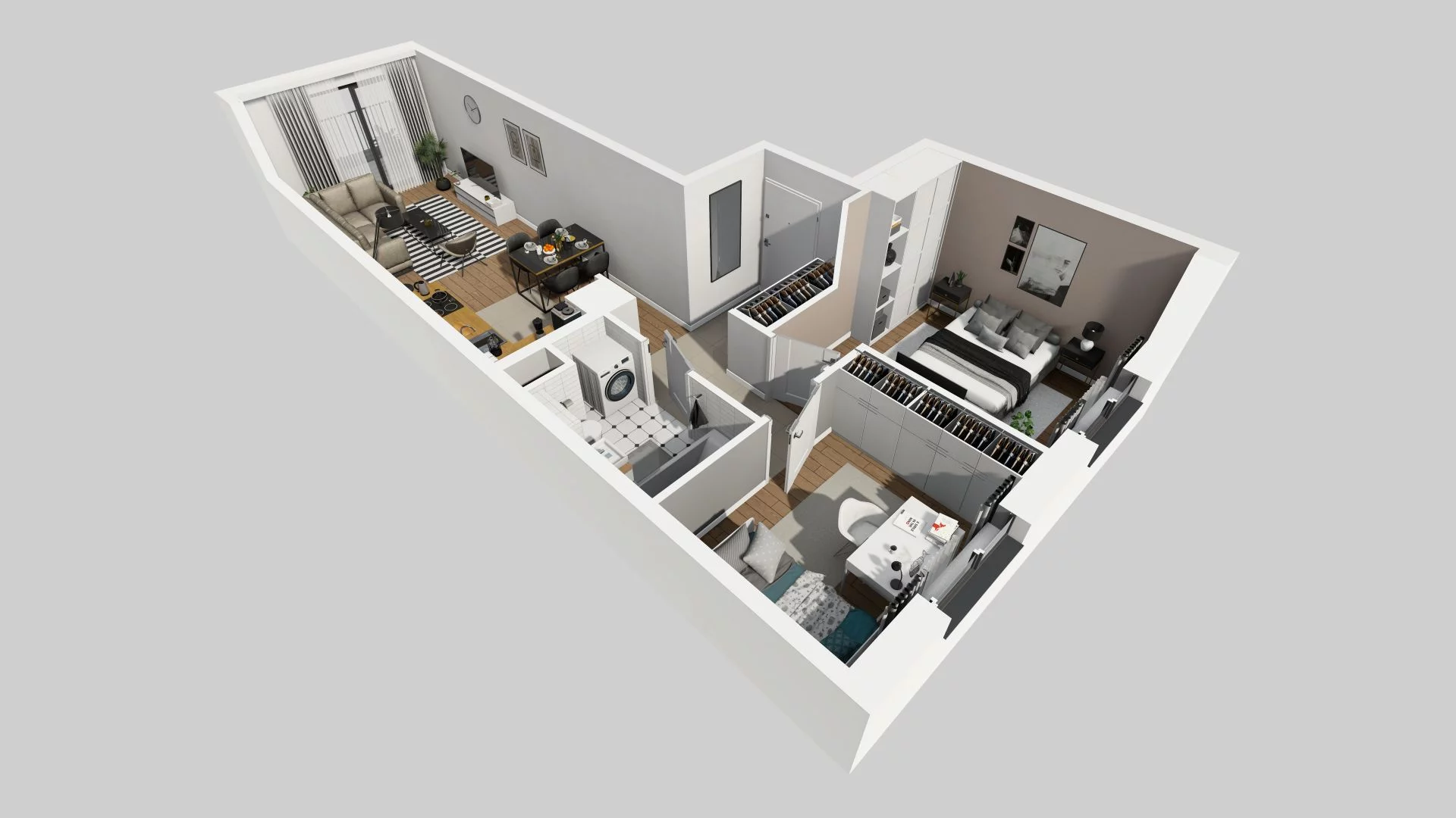 3 pokoje, mieszkanie 56,05 m², piętro 4, oferta nr A/127, Osiedle Rapsodia, Wrocław, Karłowice-Różanka, Różanka, ul. Wołowska 5