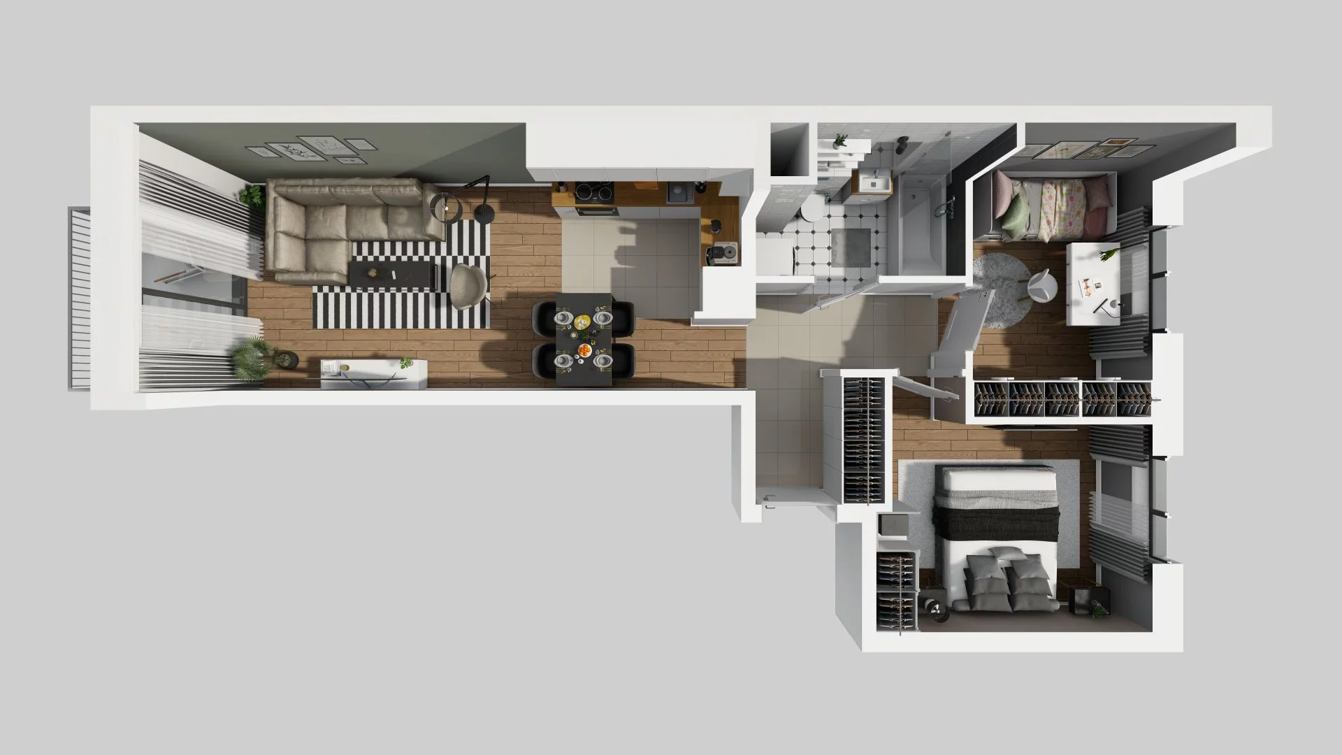 3 pokoje, mieszkanie 55,67 m², piętro 4, oferta nr A/130, Osiedle Rapsodia, Wrocław, Karłowice-Różanka, Różanka, ul. Wołowska 5