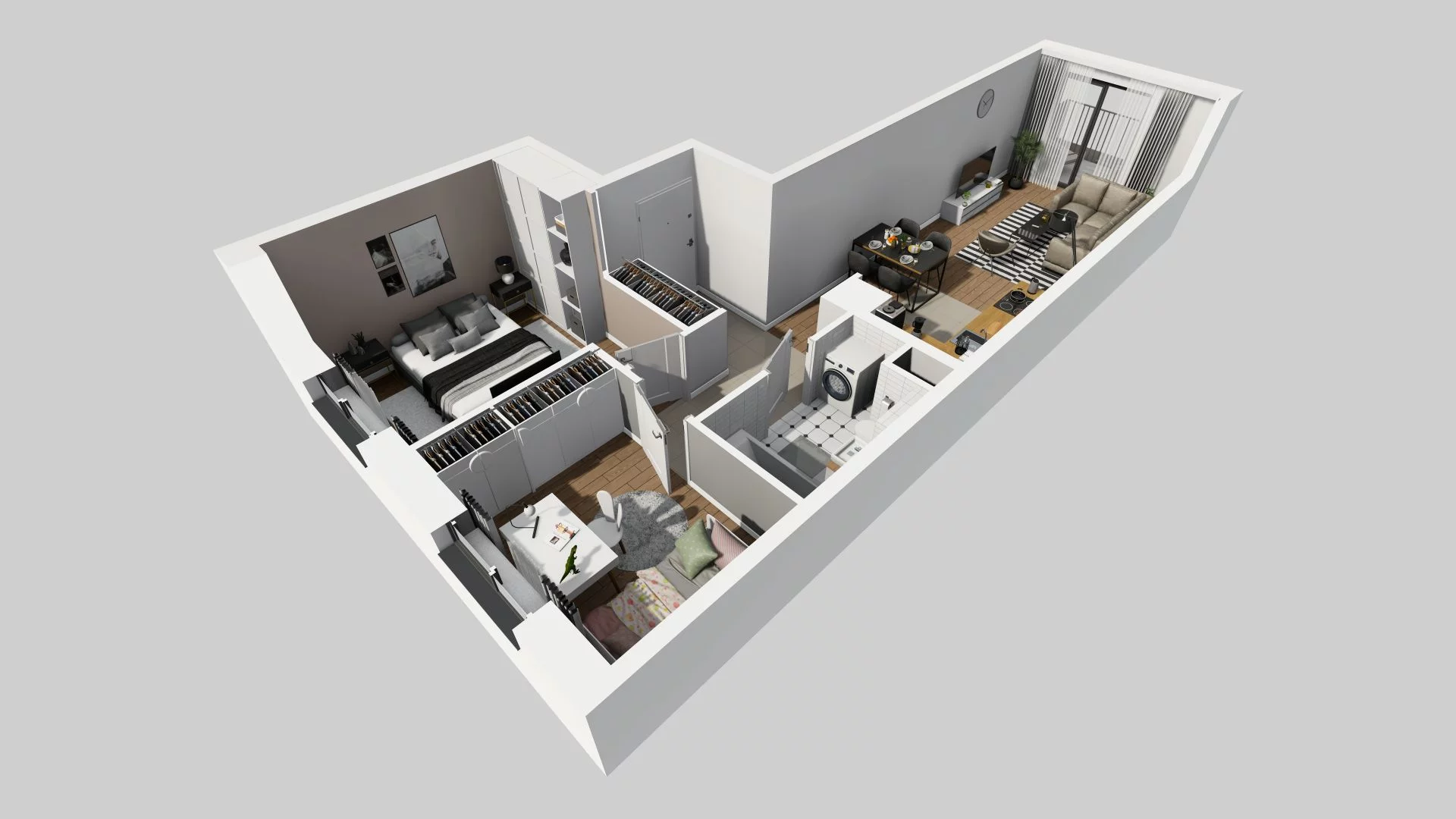 3 pokoje, mieszkanie 55,67 m², piętro 4, oferta nr A/130, Osiedle Rapsodia, Wrocław, Karłowice-Różanka, Różanka, ul. Wołowska 5