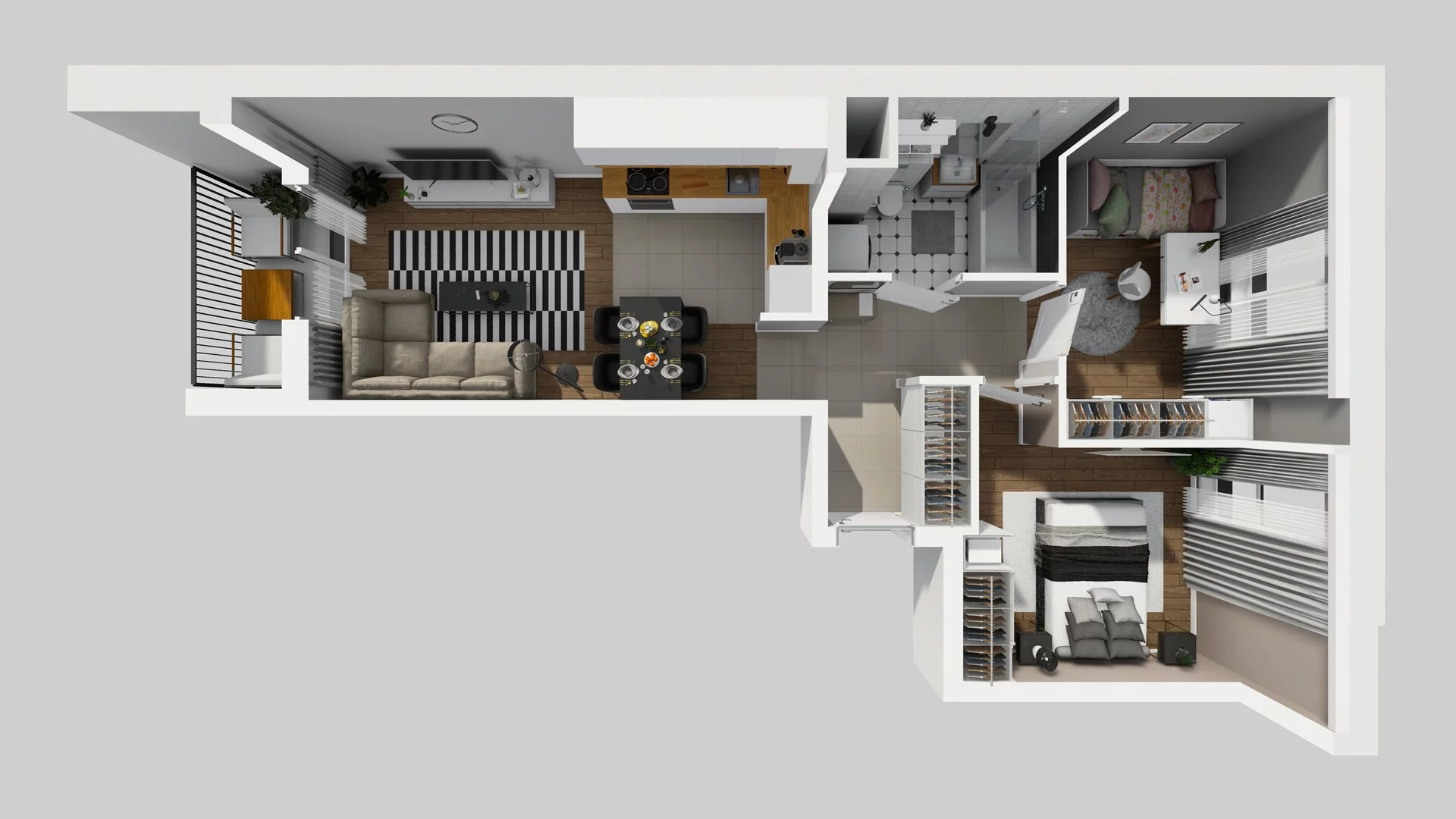 3 pokoje, mieszkanie 50,87 m², piętro 1, oferta nr B/12, Osiedle Rapsodia 2, Wrocław, Karłowice-Różanka, Różanka, ul. Wołowska 5