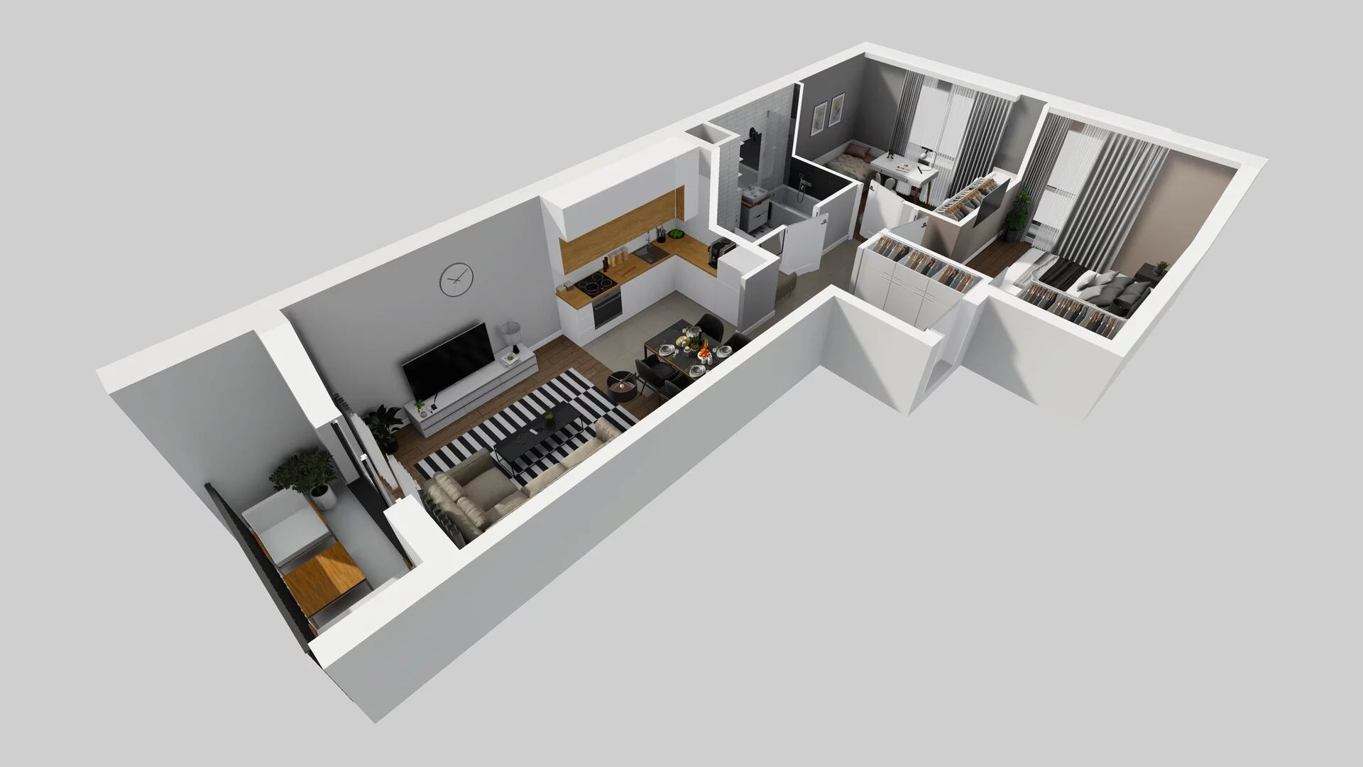 3 pokoje, mieszkanie 50,87 m², piętro 1, oferta nr B/12, Osiedle Rapsodia 2, Wrocław, Karłowice-Różanka, Różanka, ul. Wołowska 5