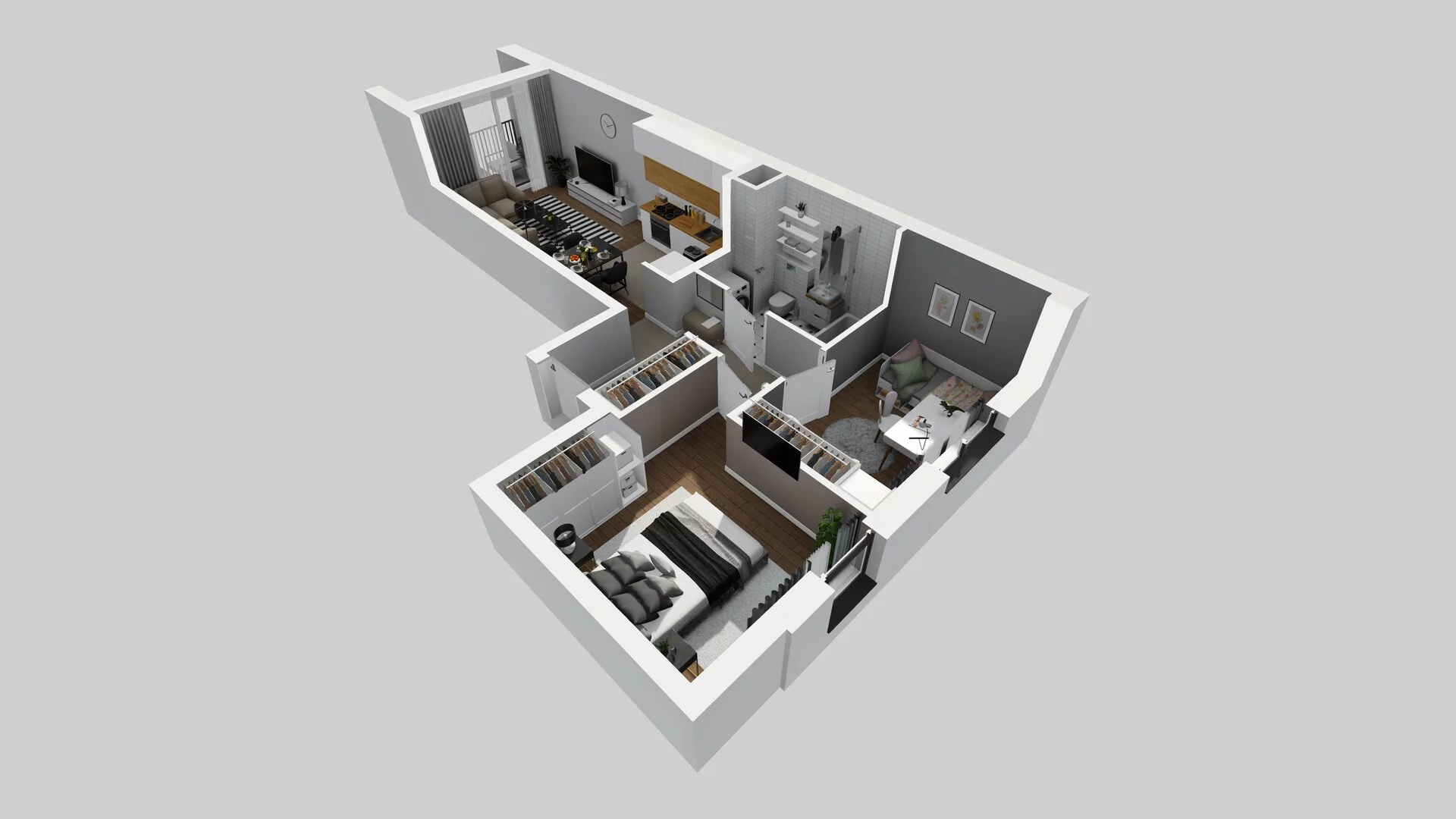 3 pokoje, mieszkanie 50,87 m², piętro 1, oferta nr B/12, Osiedle Rapsodia 2, Wrocław, Karłowice-Różanka, Różanka, ul. Wołowska 5