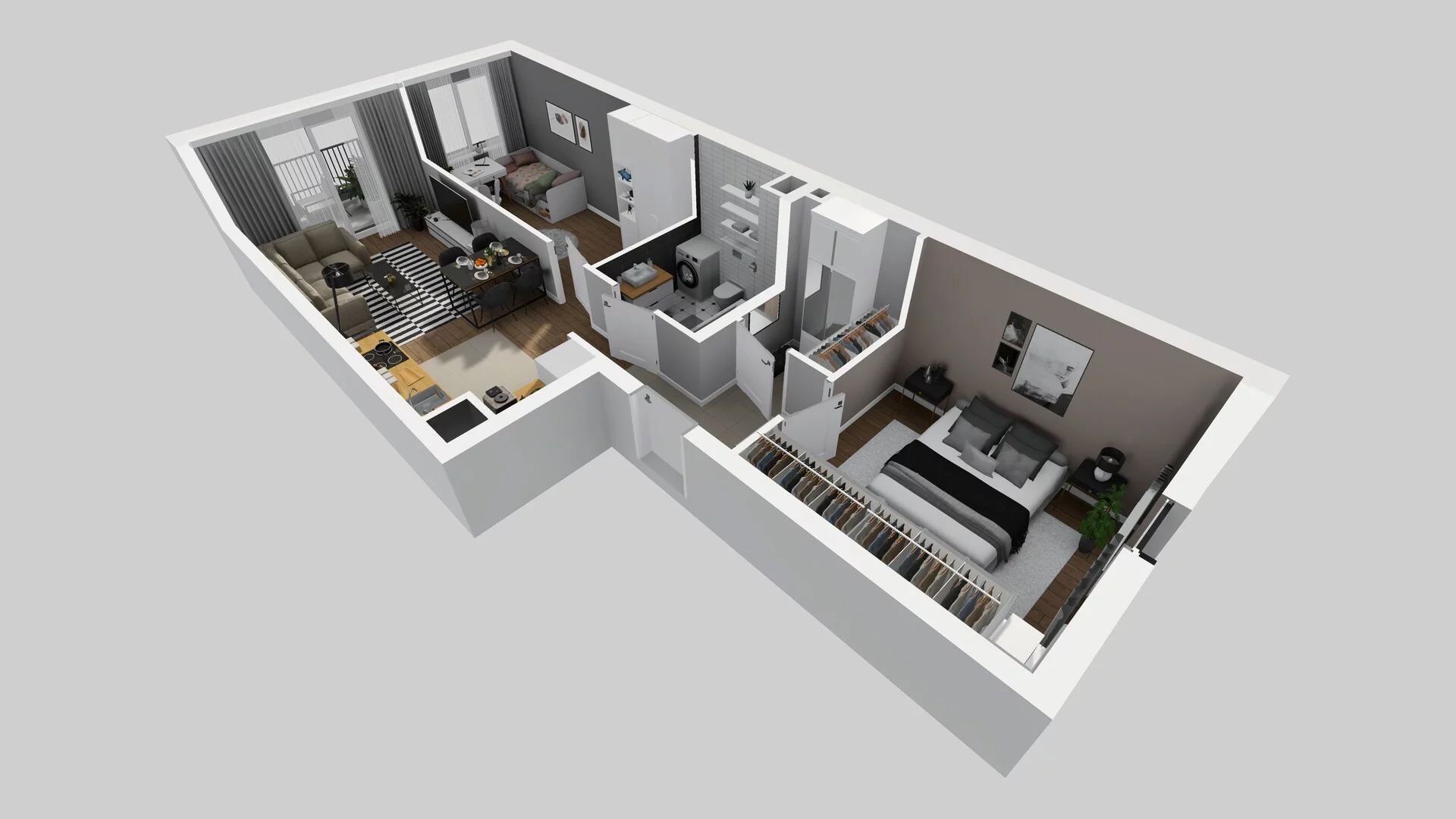 3 pokoje, mieszkanie 57,06 m², piętro 5, oferta nr B/35, Osiedle Rapsodia 2, Wrocław, Karłowice-Różanka, Różanka, ul. Wołowska 5