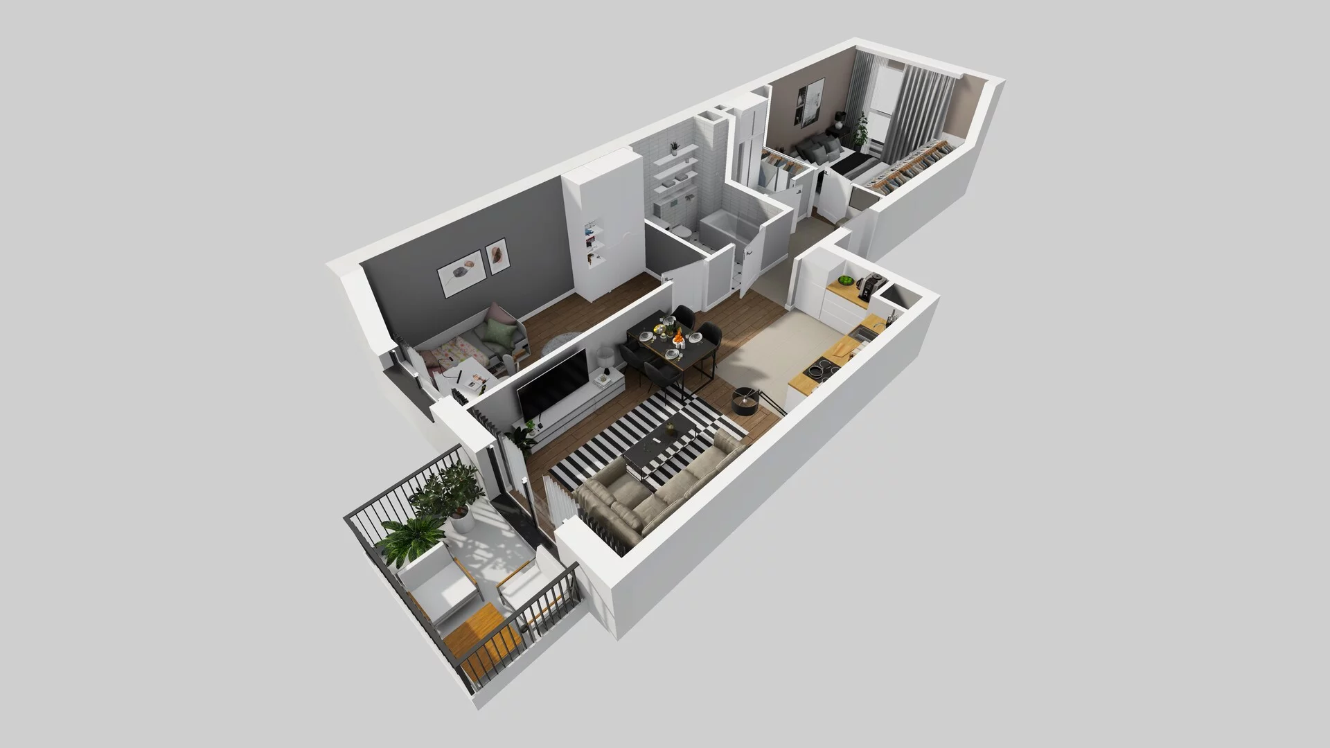 3 pokoje, mieszkanie 57,06 m², piętro 5, oferta nr B/35, Osiedle Rapsodia 2, Wrocław, Karłowice-Różanka, Różanka, ul. Wołowska 5