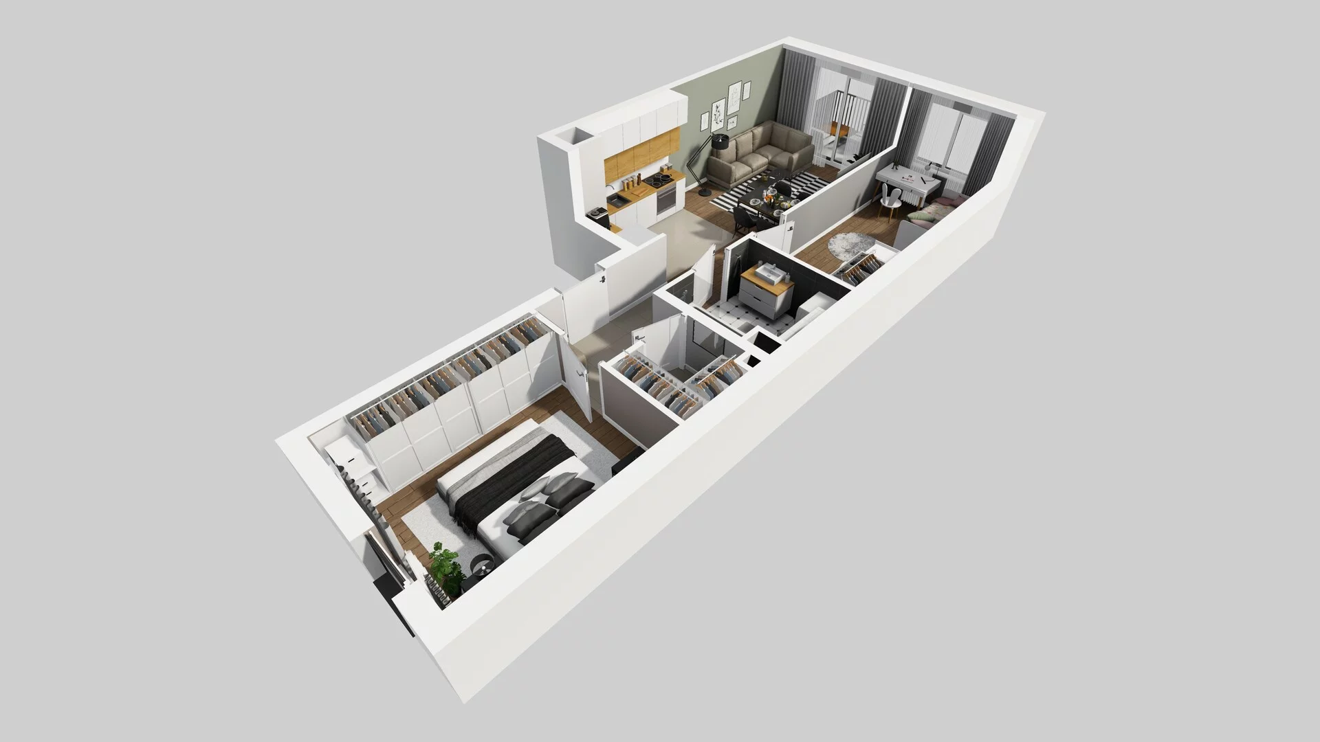 3 pokoje, mieszkanie 57,06 m², piętro 5, oferta nr B/35, Osiedle Rapsodia 2, Wrocław, Karłowice-Różanka, Różanka, ul. Wołowska 5