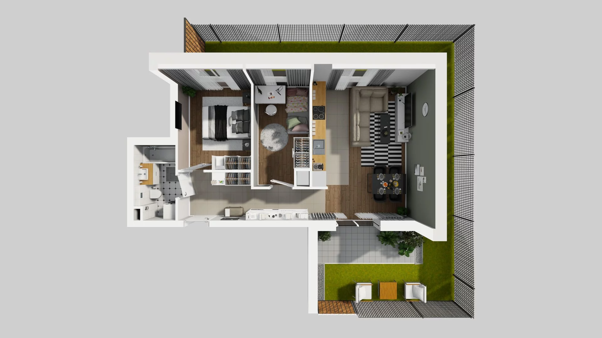 3 pokoje, mieszkanie 53,01 m², parter, oferta nr C/1, Osiedle Rapsodia 2, Wrocław, Karłowice-Różanka, Różanka, ul. Wołowska 5
