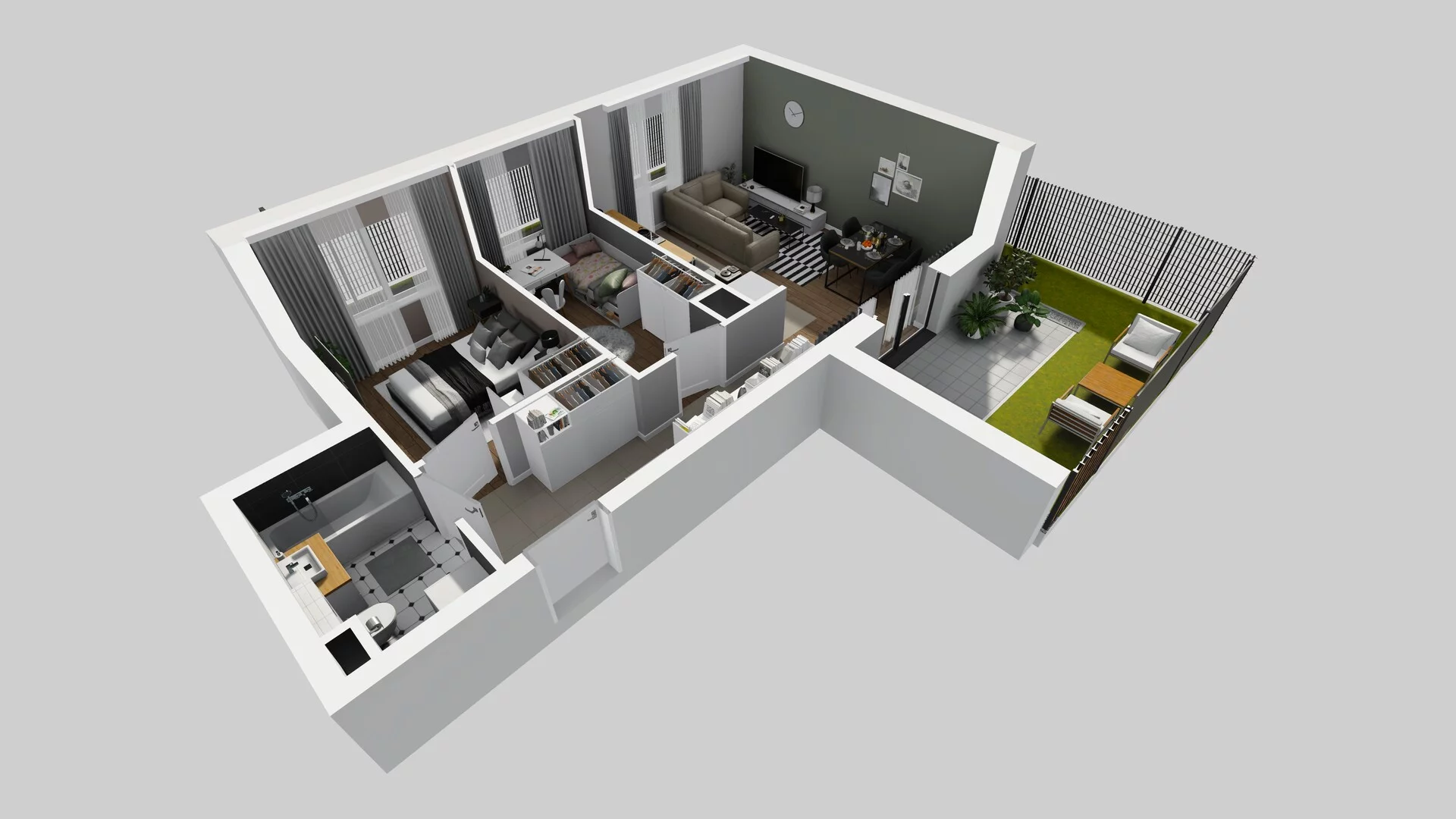 3 pokoje, mieszkanie 53,01 m², parter, oferta nr C/1, Osiedle Rapsodia 2, Wrocław, Karłowice-Różanka, Różanka, ul. Wołowska 5