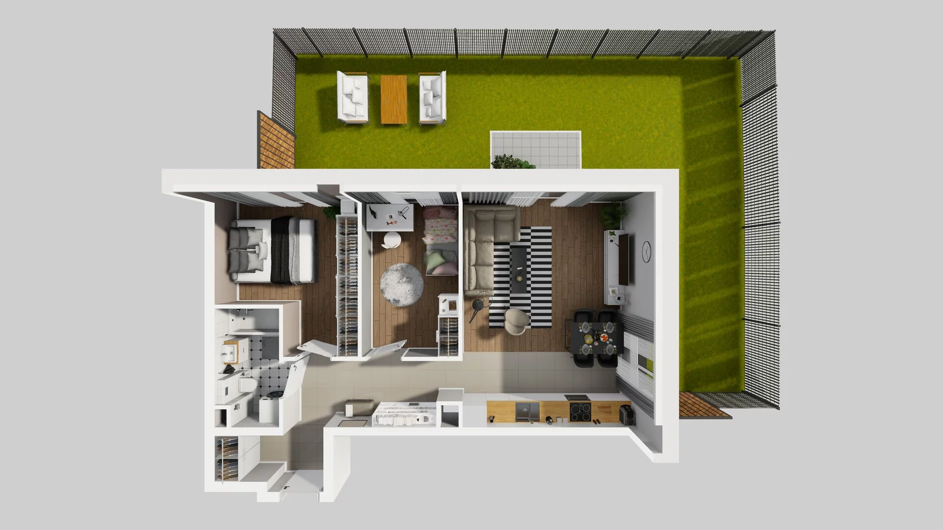 3 pokoje, mieszkanie 61,41 m², parter, oferta nr C/4, Osiedle Rapsodia 2, Wrocław, Karłowice-Różanka, Różanka, ul. Wołowska 5