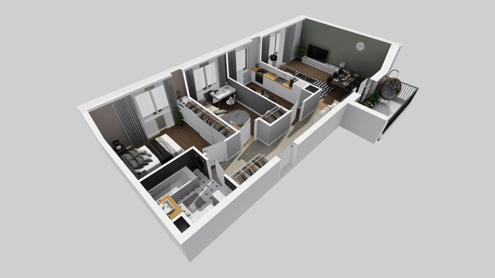 3 pokoje, mieszkanie 68,60 m², piętro 1, oferta nr C/8, Osiedle Rapsodia 2, Wrocław, Karłowice-Różanka, Różanka, ul. Wołowska 5