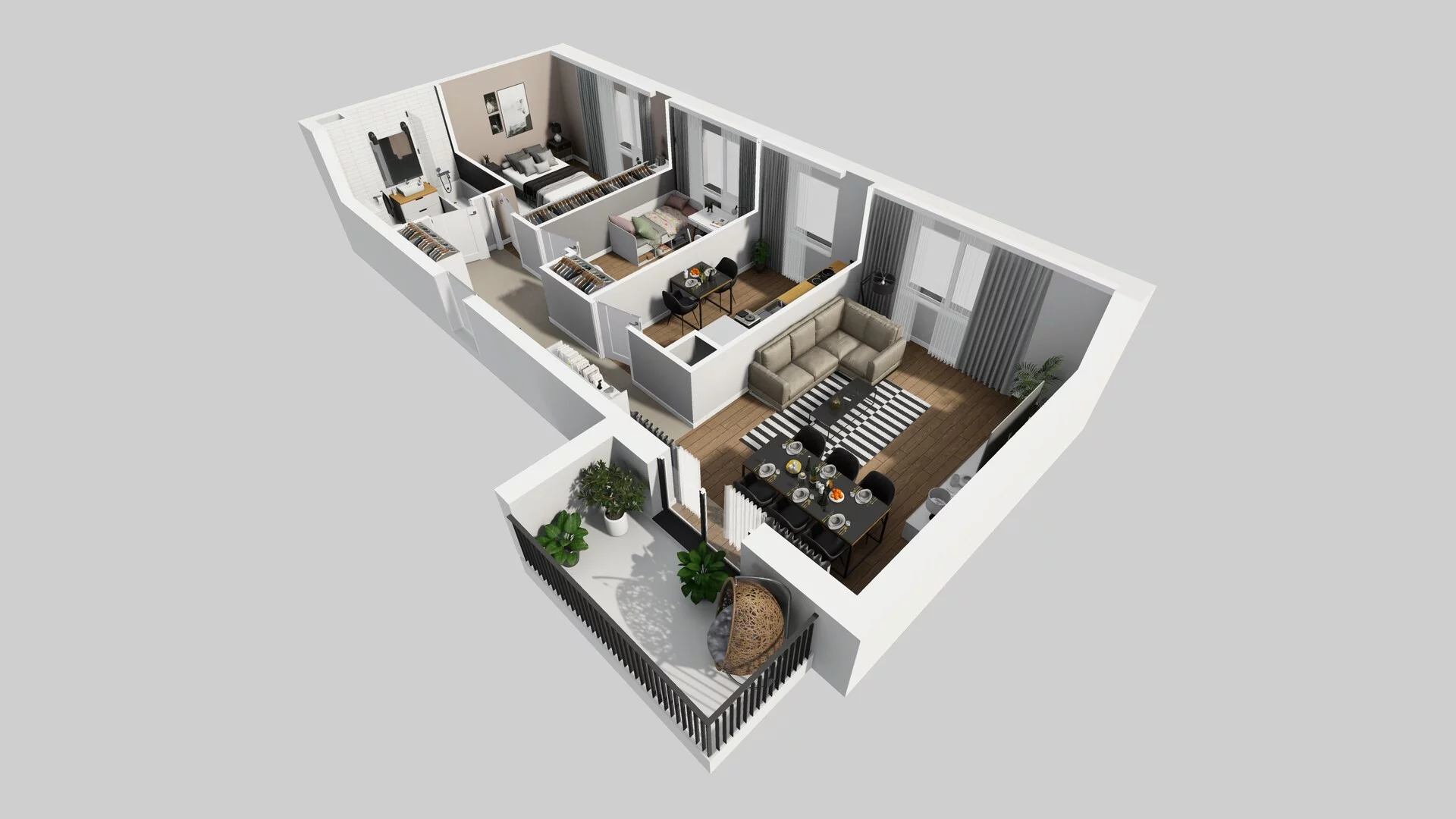 3 pokoje, mieszkanie 68,60 m², piętro 1, oferta nr C/8, Osiedle Rapsodia 2, Wrocław, Karłowice-Różanka, Różanka, ul. Wołowska 5