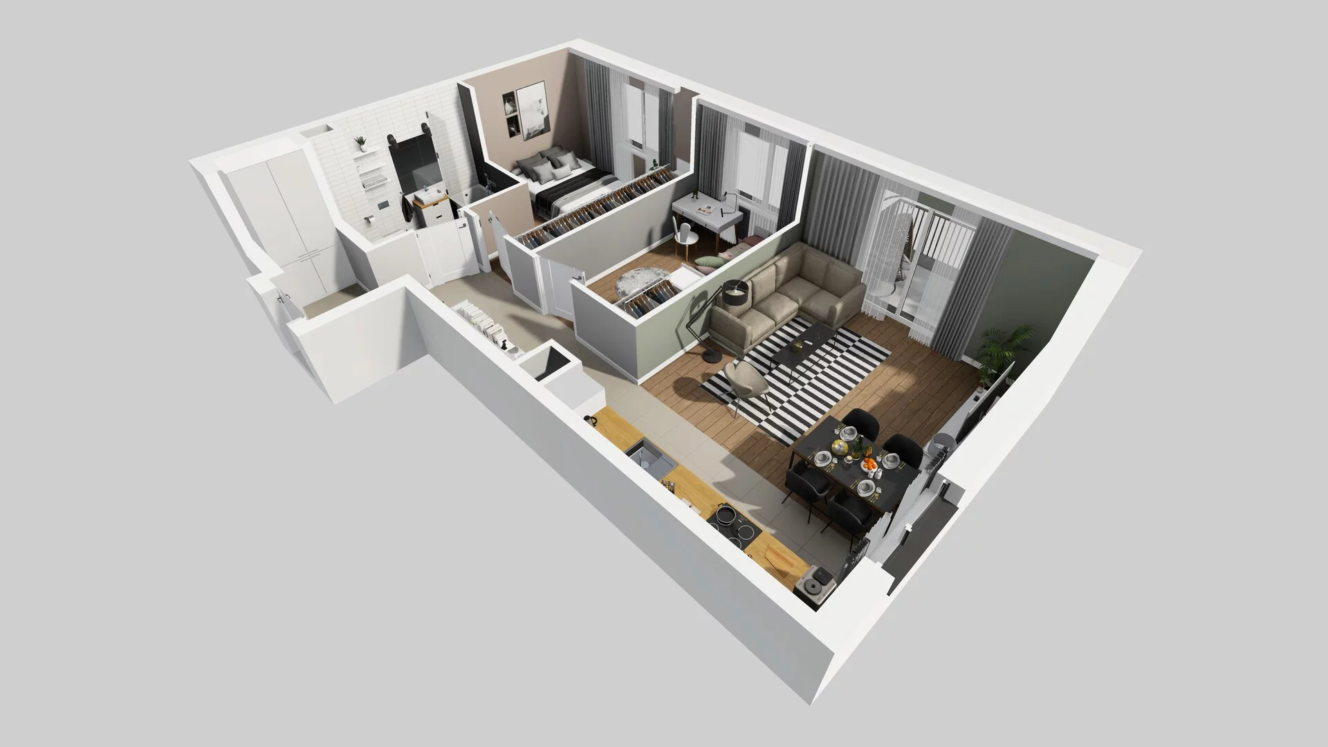 3 pokoje, mieszkanie 61,41 m², piętro 1, oferta nr C/11, Osiedle Rapsodia 2, Wrocław, Karłowice-Różanka, Różanka, ul. Wołowska 5