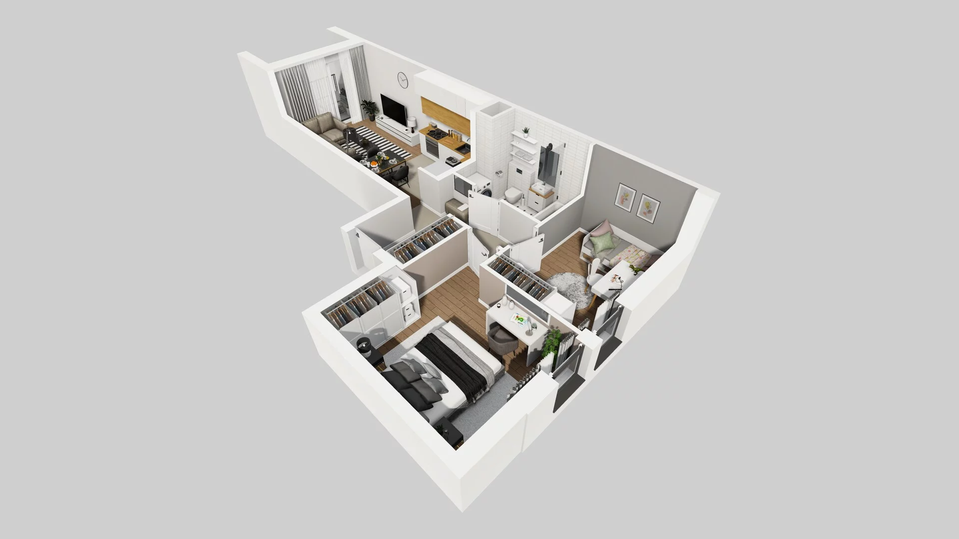3 pokoje, mieszkanie 52,10 m², piętro 4, oferta nr C/35, Osiedle Rapsodia 2, Wrocław, Karłowice-Różanka, Różanka, ul. Wołowska 5
