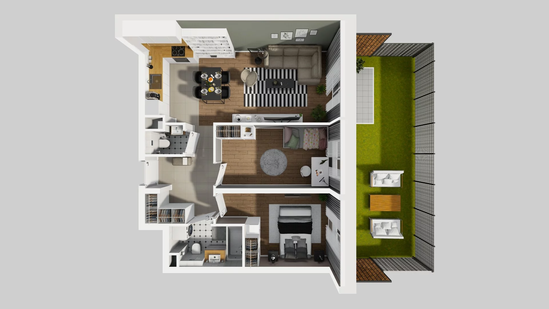 3 pokoje, mieszkanie 62,54 m², parter, oferta nr D/3, Osiedle Rapsodia 2, Wrocław, Karłowice-Różanka, Różanka, ul. Wołowska 5