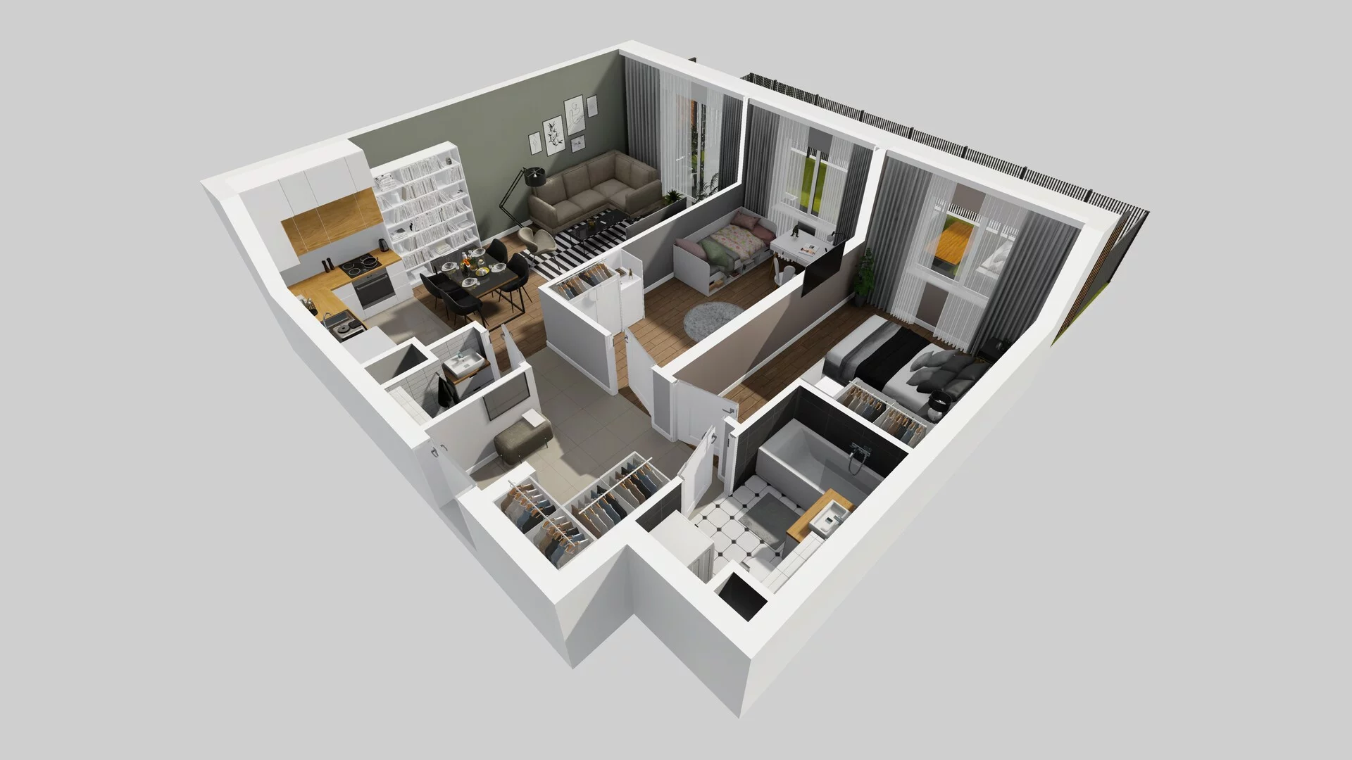 3 pokoje, mieszkanie 62,54 m², parter, oferta nr D/3, Osiedle Rapsodia 2, Wrocław, Karłowice-Różanka, Różanka, ul. Wołowska 5