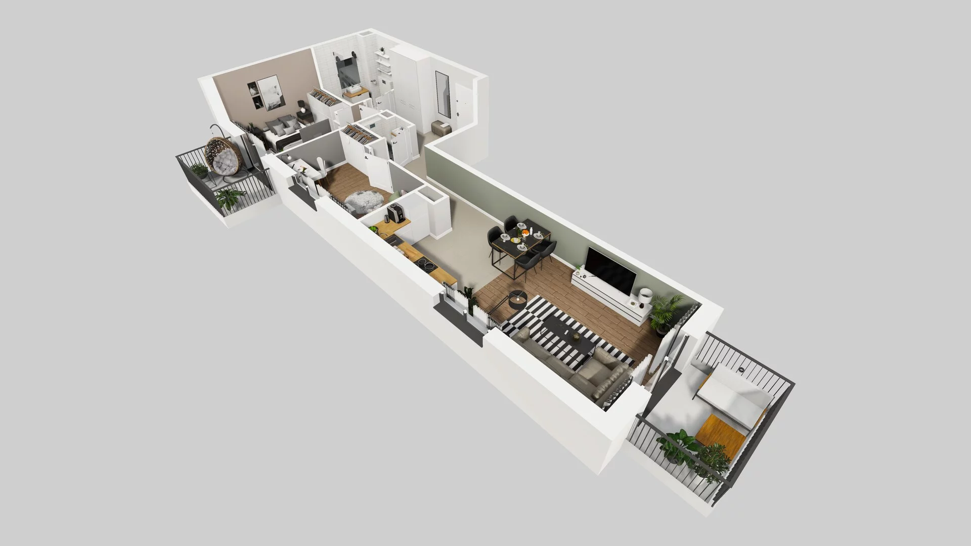 3 pokoje, mieszkanie 63,70 m², piętro 1, oferta nr D/12, Osiedle Rapsodia 2, Wrocław, Karłowice-Różanka, Różanka, ul. Wołowska 5