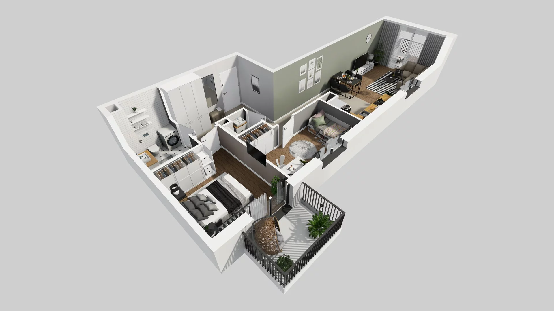3 pokoje, mieszkanie 63,70 m², piętro 1, oferta nr D/12, Osiedle Rapsodia 2, Wrocław, Karłowice-Różanka, Różanka, ul. Wołowska 5