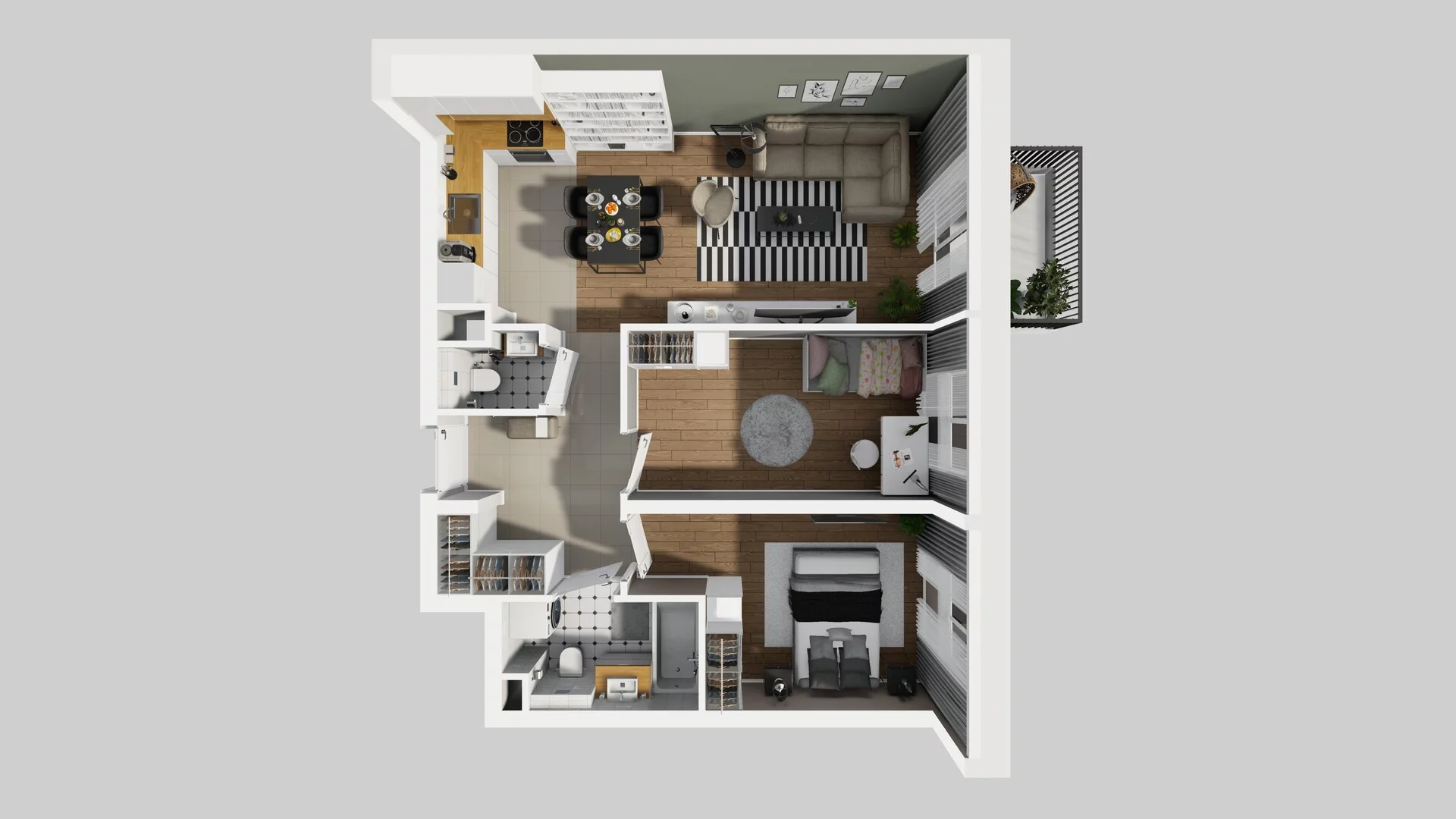 3 pokoje, mieszkanie 62,54 m², piętro 2, oferta nr D/15, Osiedle Rapsodia 2, Wrocław, Karłowice-Różanka, Różanka, ul. Wołowska 5