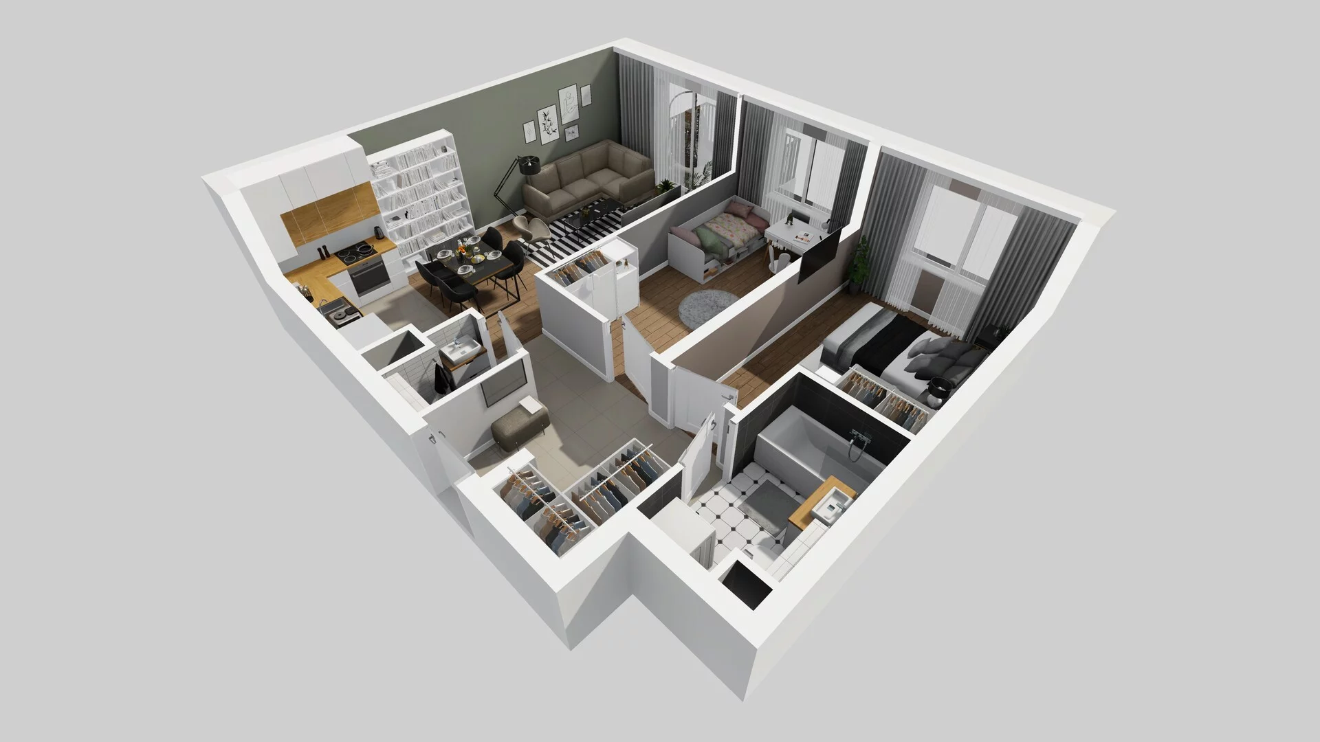 3 pokoje, mieszkanie 62,54 m², piętro 2, oferta nr D/15, Osiedle Rapsodia 2, Wrocław, Karłowice-Różanka, Różanka, ul. Wołowska 5