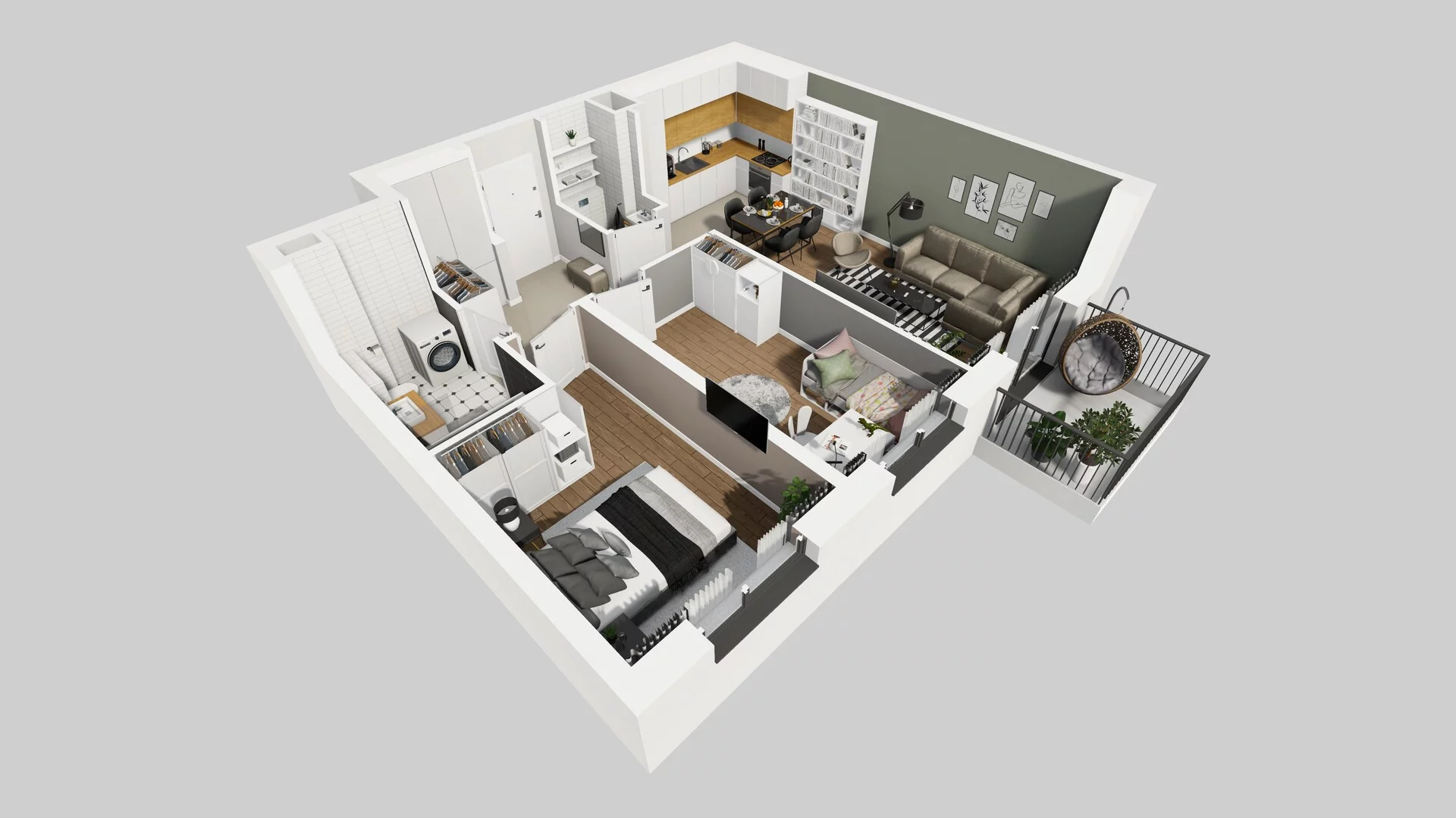 3 pokoje, mieszkanie 62,54 m², piętro 2, oferta nr D/15, Osiedle Rapsodia 2, Wrocław, Karłowice-Różanka, Różanka, ul. Wołowska 5