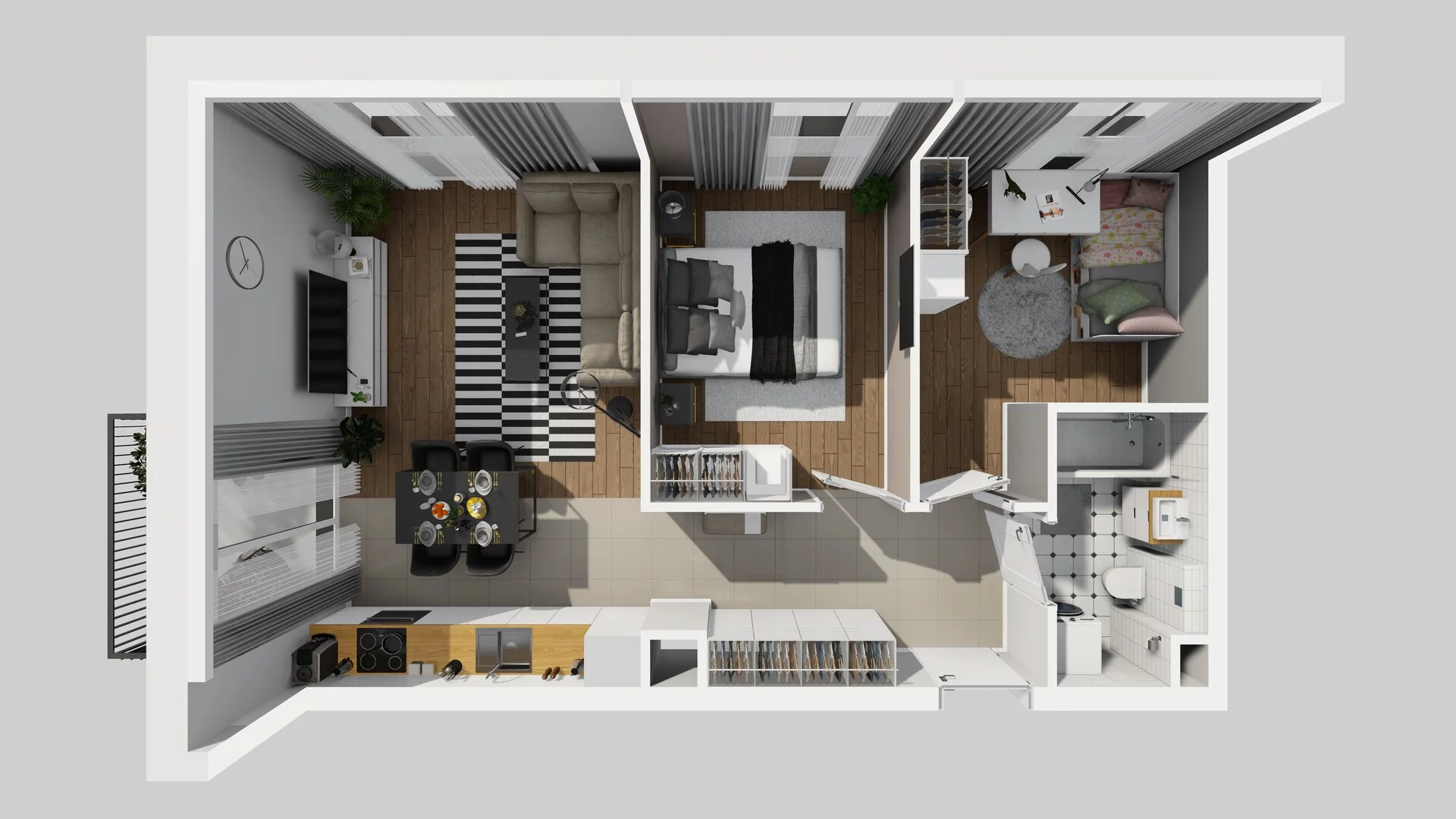 3 pokoje, mieszkanie 54,00 m², piętro 4, oferta nr D/28, Osiedle Rapsodia 2, Wrocław, Karłowice-Różanka, Różanka, ul. Wołowska 5